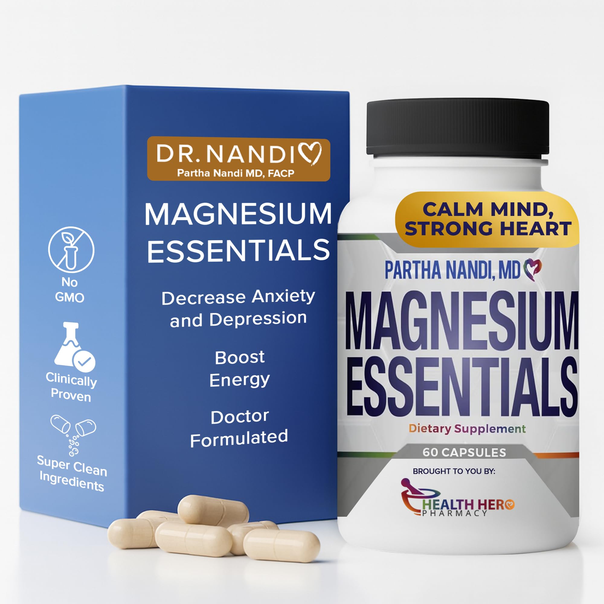 Triple Magnesium Citrate, Malate & Glycinate Complex Supplement – Supports Sleep, Stress, Muscle, Nerve & Heart Health – Advanced High-Absorption Formula – 235mg – 60 Capsules Partha Nandi, MD uk supplements