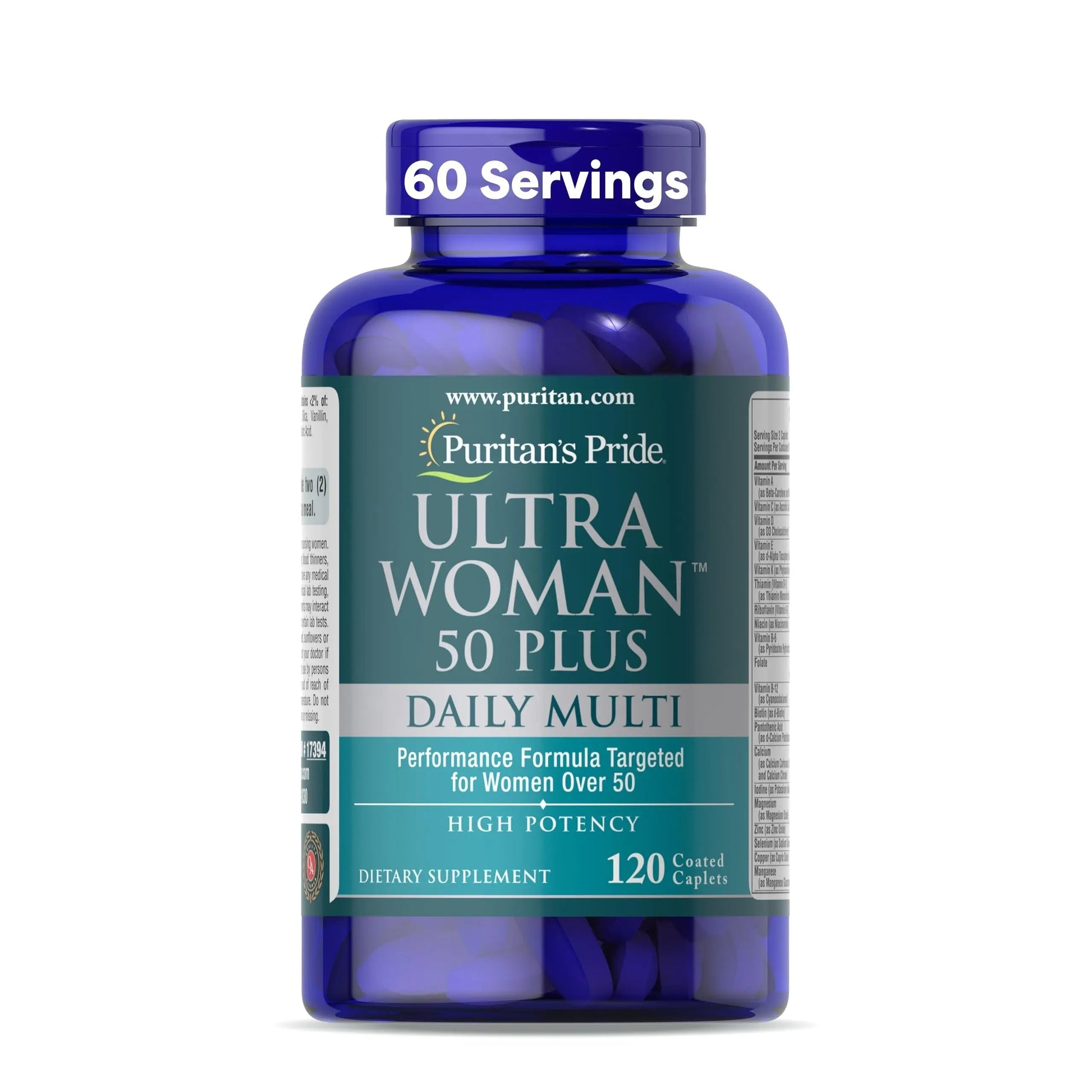 Puritan's Pride Ultra Woman 50 Plus High Potency Performance Time Release Daily Multivitamin with Zinc Puritan's Pride uk supplements