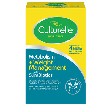 Culturelle Metabolism + Weight Management with SlimBiotics® Probiotic Capsules – 30 Count – Helps Safely Manage Weight - Promotes Healthy Metabolism and Physical & Mental Energy Culturelle uk supplements