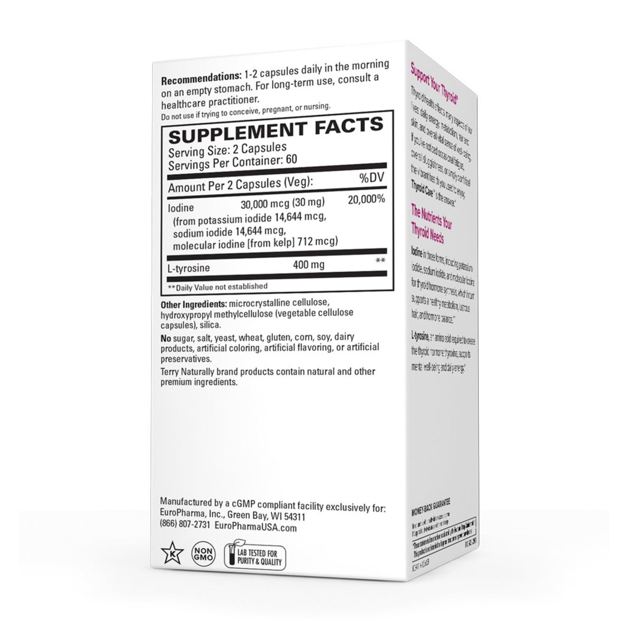 Terry Naturally Thyroid Care - 120 Capsules - Complete Metabolic Function - with Iodine Terry Naturally uk supplements