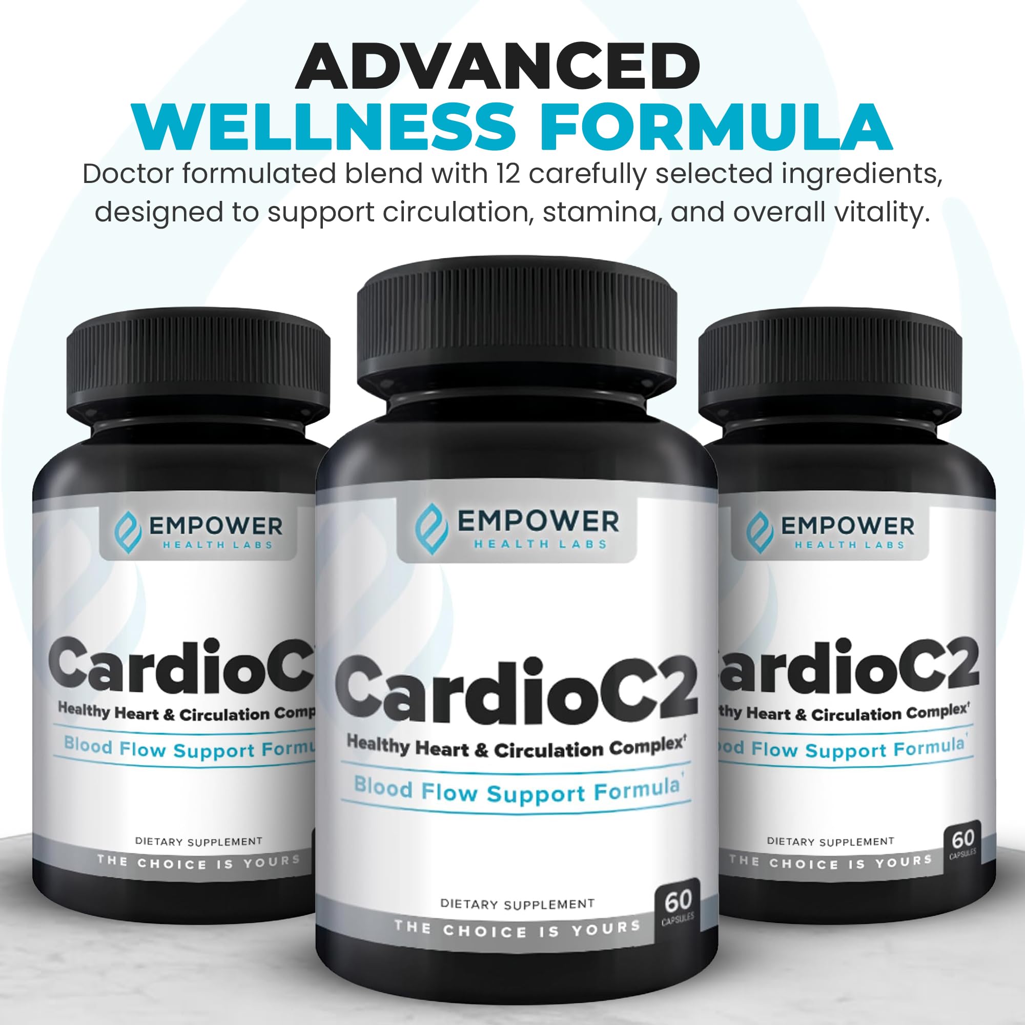 Empower Health Labs CardioC2 Circulation & Energy Support – Doctor-Formulated Blend with Beet Root, Black Garlic, Hawthorn & CoQ10 – Supports Healthy Blood Flow, Energy & Clarity – 60 Capsules Empower Health Labs uk supplements