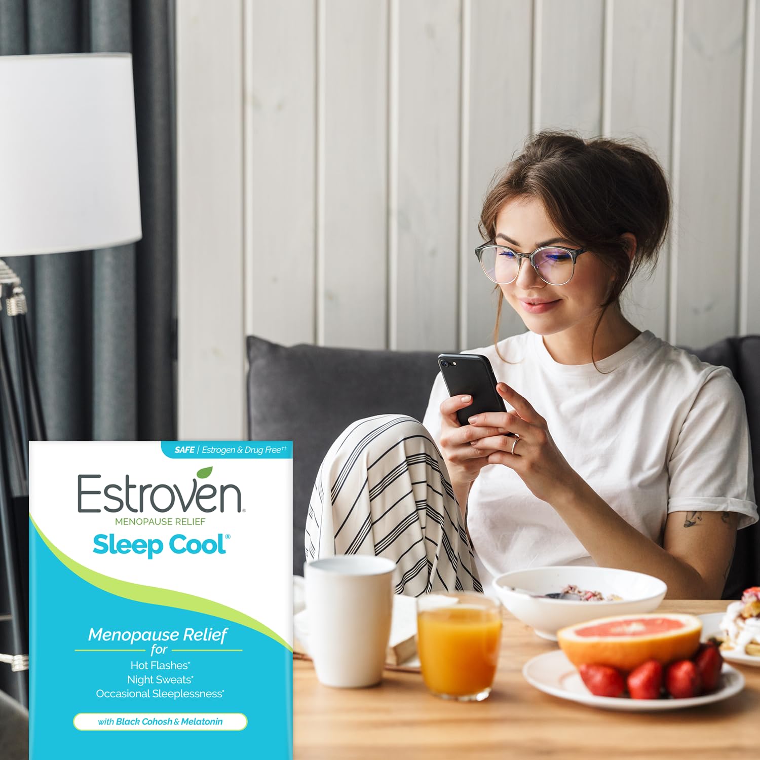 Estroven Sleep Cool for Menopause Relief, 30 Ct, Sleep Support Supplement With Clinically Proven Ingredients to Relieve Menopause Symptoms plus Night Sweats & Hot Flash Relief, Drug-No & Gluten-No Estroven uk supplements