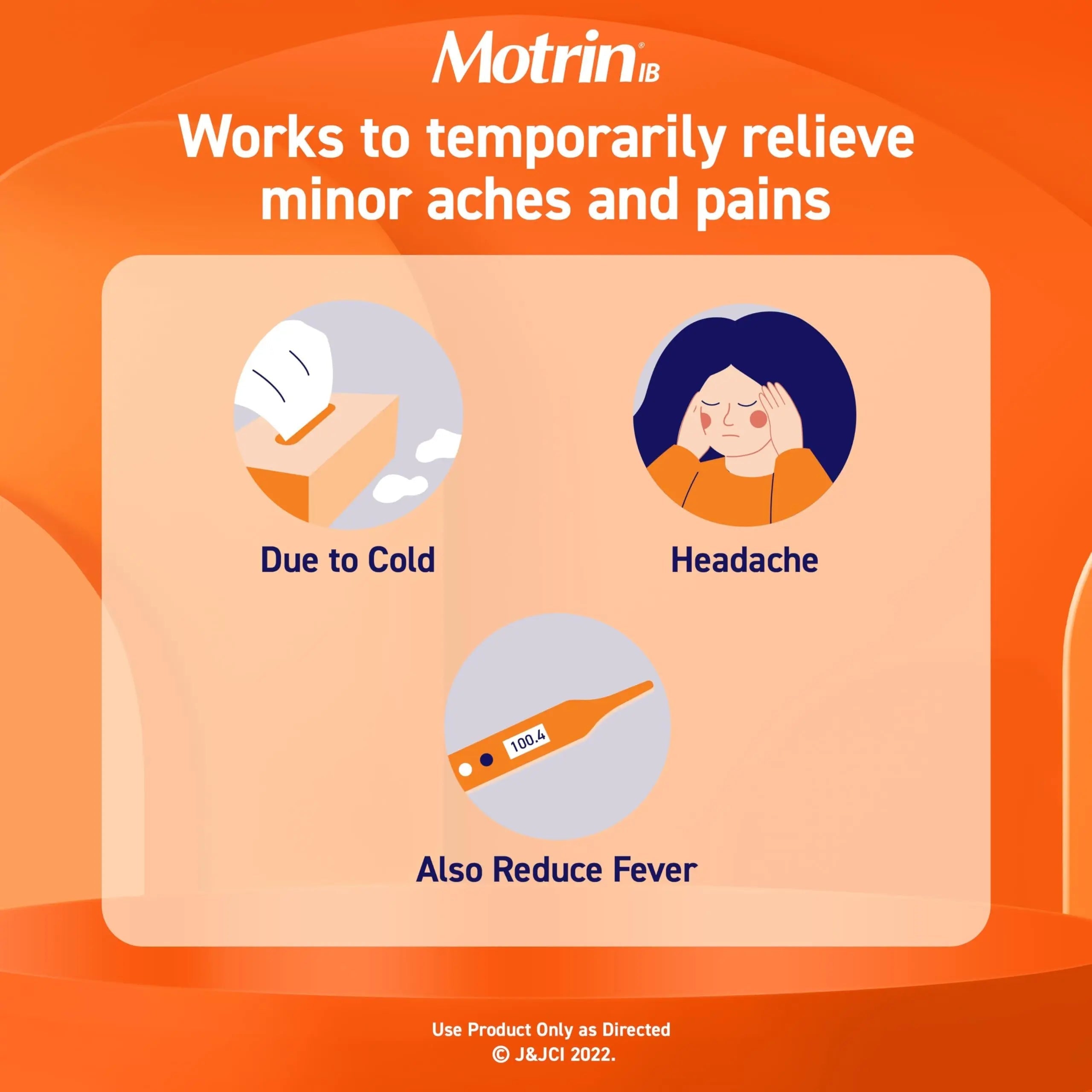 Motrin IB, Ibuprofen 200mg Tablets, NSAID Pain & Fever Reliever for Headache, Backache, Muscular Aches, Arthritis Pain Reliever, 50 Travel Packets of 2, 100 ct Motrin uk supplements