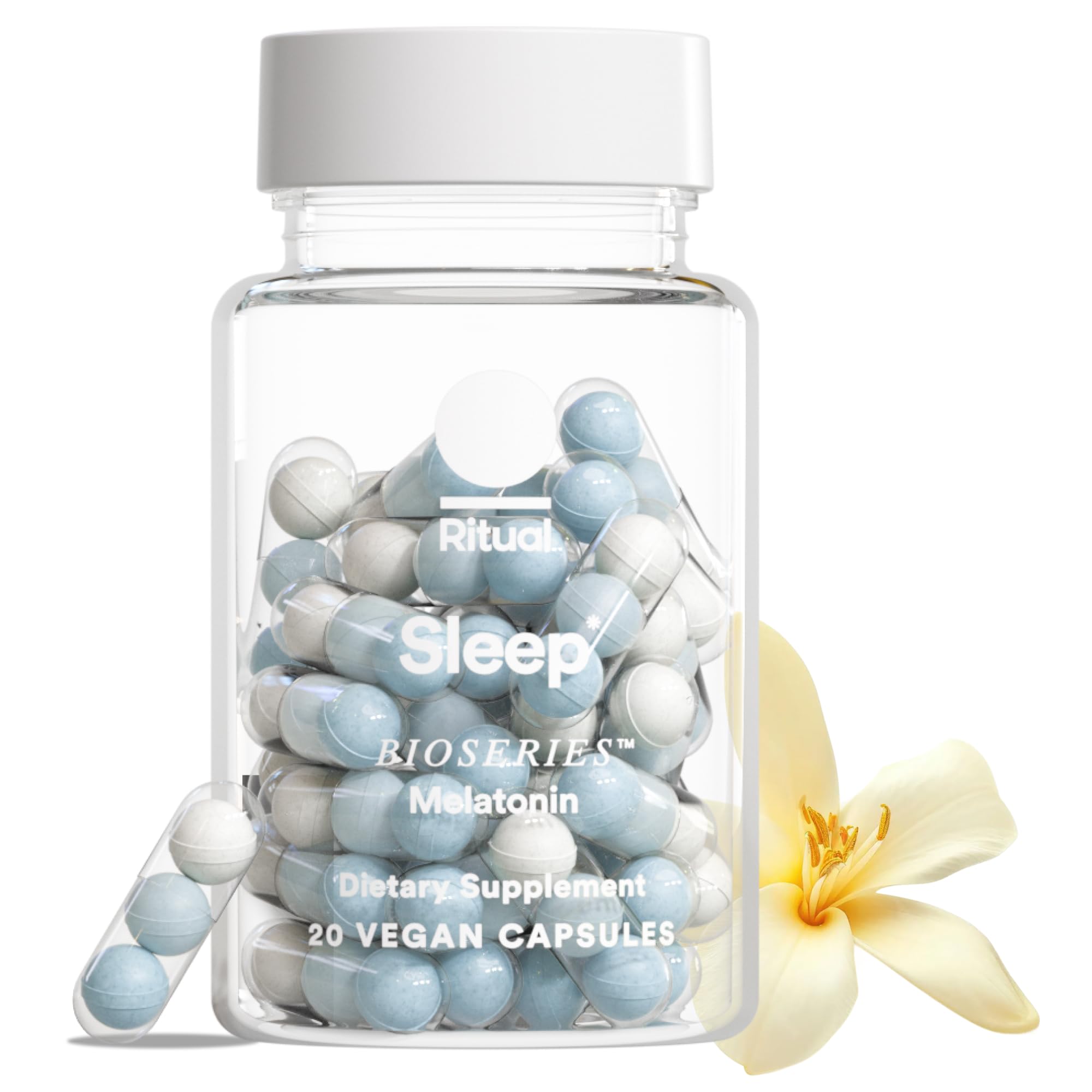 Ritual Sleep BioSeries™ Melatonin: Sleep Aid for Adults, Sleep Supplement with Time Released Capsules, Drug Free Sleep Vitamins for Adults for All Night Sleep Support, 20 Capsules Ritual uk supplements
