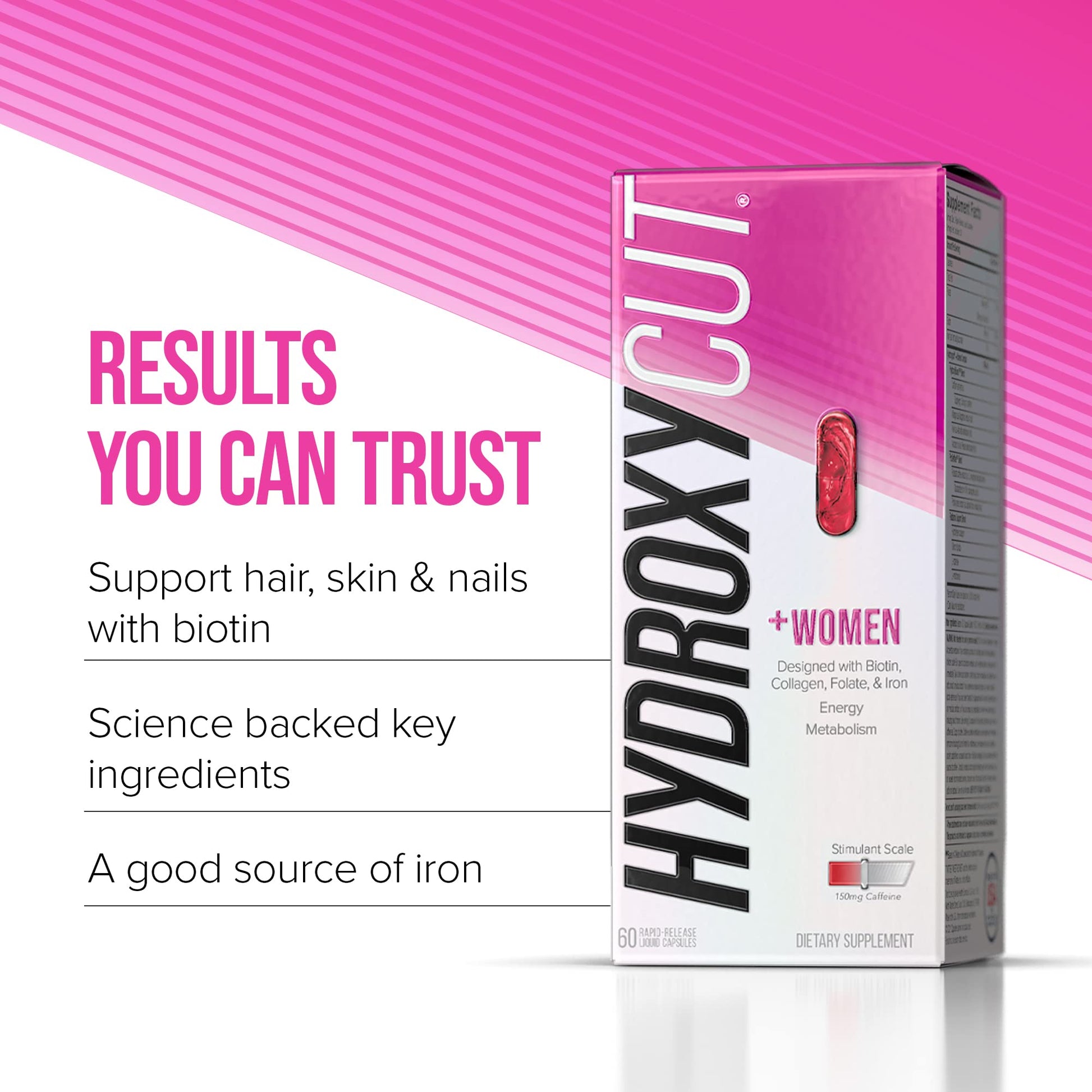 Hydroxycut + Women Pills with Biotin & Collagen | Hair Nails and Skin Vitamins | Iron Supplement Hydroxycut uk supplements