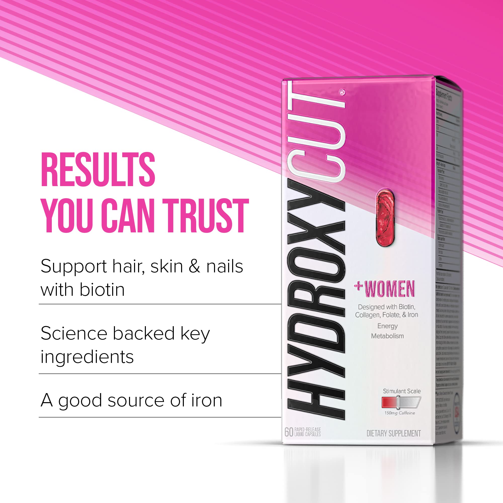 Hydroxycut + Women Pills with Biotin & Collagen | Hair Nails and Skin Vitamins | Iron Supplement Hydroxycut uk supplements