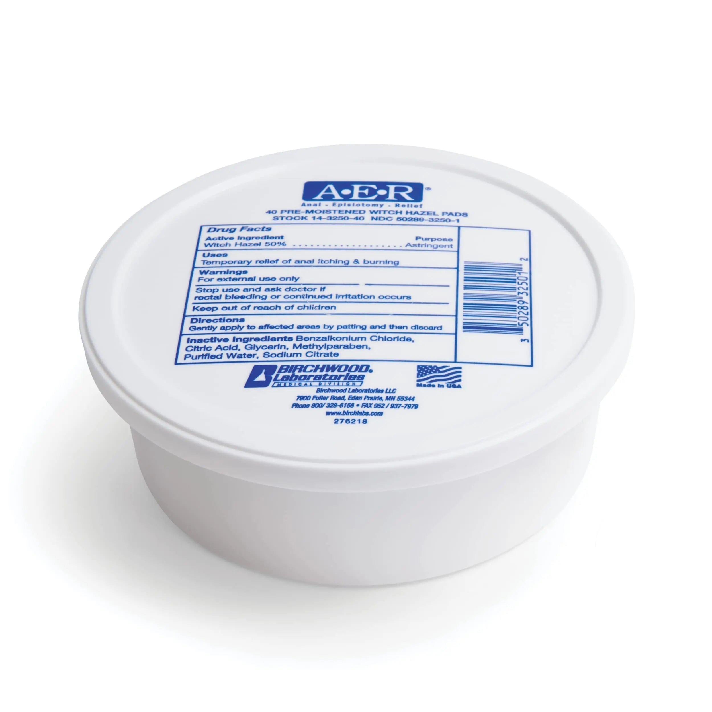 Birchwood Laboratories A-E-R Pre-Moistened Medicated Cooling Witch Hazel Pads For Hemorrhoid & Postpartum Relief, 40 Count Birchwood Laboratories uk supplements