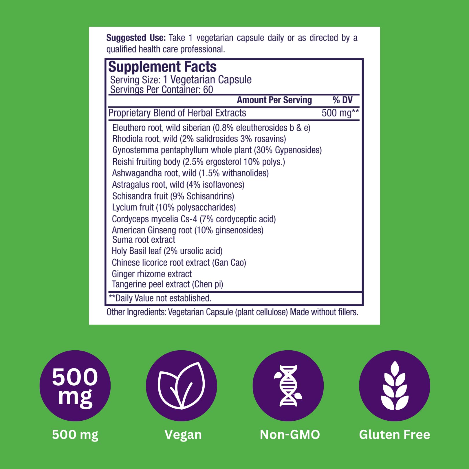 Paradise Herbs, Imperial Adaptogens, with Ashwagandha, Astragalus, Rhodiola, Proprietary Adaptogen Blend for Stress Support, Focus & Energy, 60 Vegetarian Capsules Paradise Herbs uk supplements