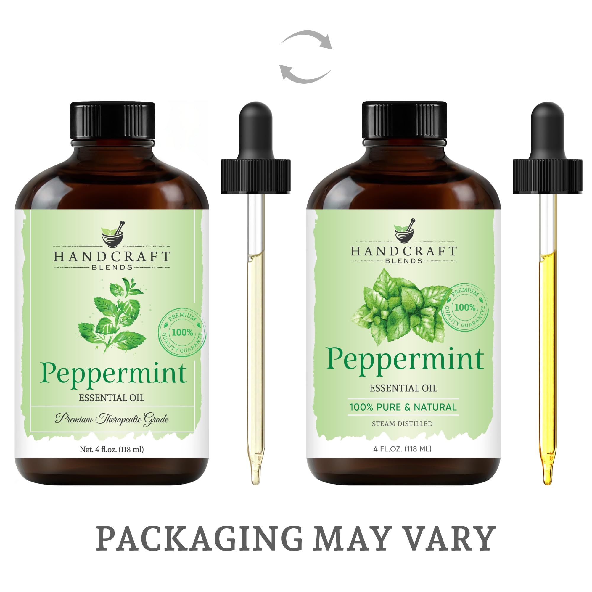 Handcraft Blends Peppermint Essential Oil - Huge 4 Fl Oz - 100% Pure and Natural - Premium Grade Handcraft Blends uk supplements