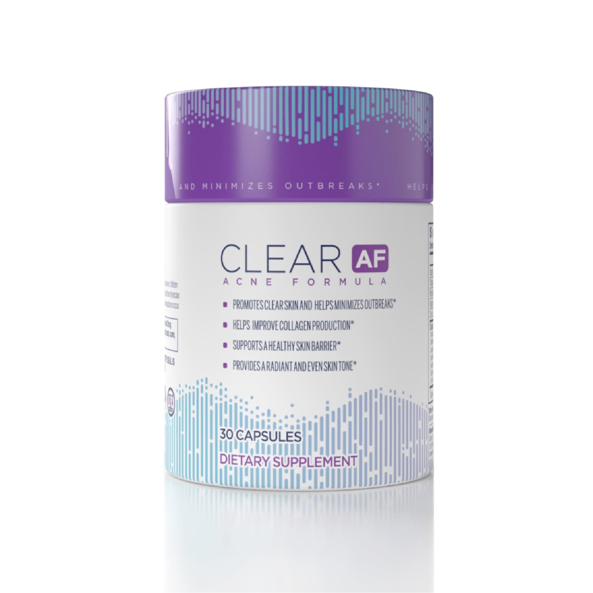 Clear AF Clear Skin Supplement | Skin Barrier Hydration & Clear Complexion Support with Vegan Ceramides, Zinc, Vitamin D3, B6, Riboflavin & Thiamine | Vegan Capsules | 30-Day Supply Clear AF uk supplements