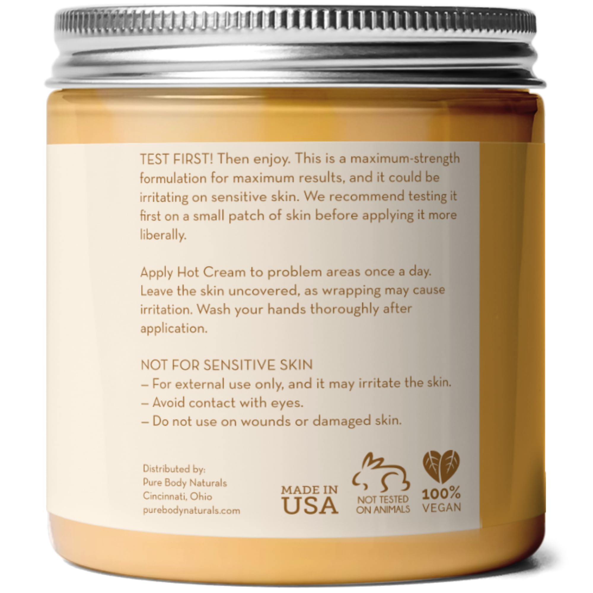 Pure Body Naturals Max Strength Hot Cream – Warming & Cooling Cream with Capsaicin and Menthol – Soothing Comfort for Overworked Muscles – 8.8 oz Pure Body Naturals uk supplements