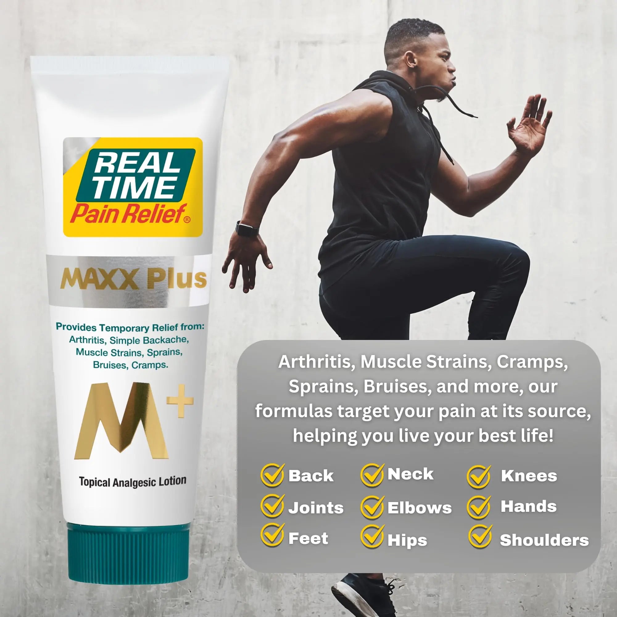 Real Time Pain Relief MAXX Plus - 7oz Tube | Intensive Formula with 19 Natural Ingredients Including Hemp Oil | Fast-Acting Relief for Muscle Pain, Arthritis, Backaches, and More Real Time Pain Relief uk supplements