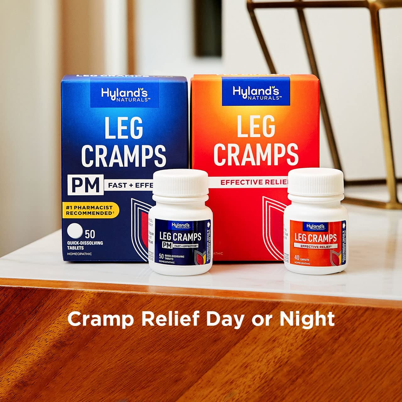 Bundle of Hyland's Leg Cramps Tablets, 100 Count and Leg Cramps PM Nighttime Formula, Natural Relief of Calf, Foot and Leg Cramps, 50 Count Hyland's uk supplements