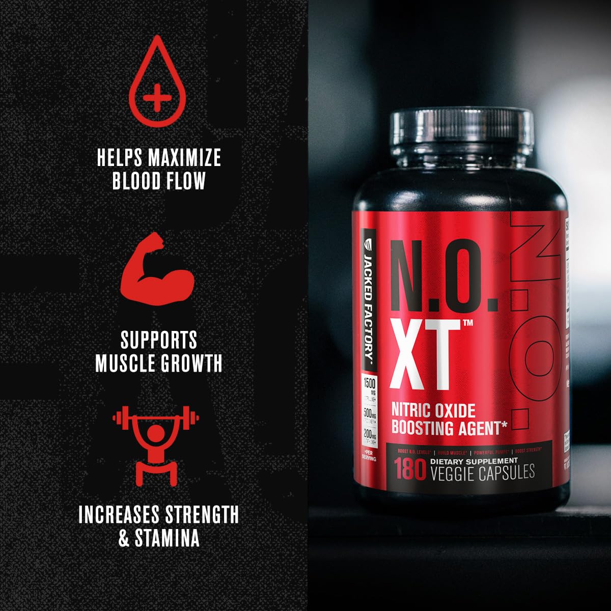 Jacked Factory Muscle Builder Supplement Stack - Build-XT Muscle Builder & N.O. XT Nitric Jacked Factory uk supplements