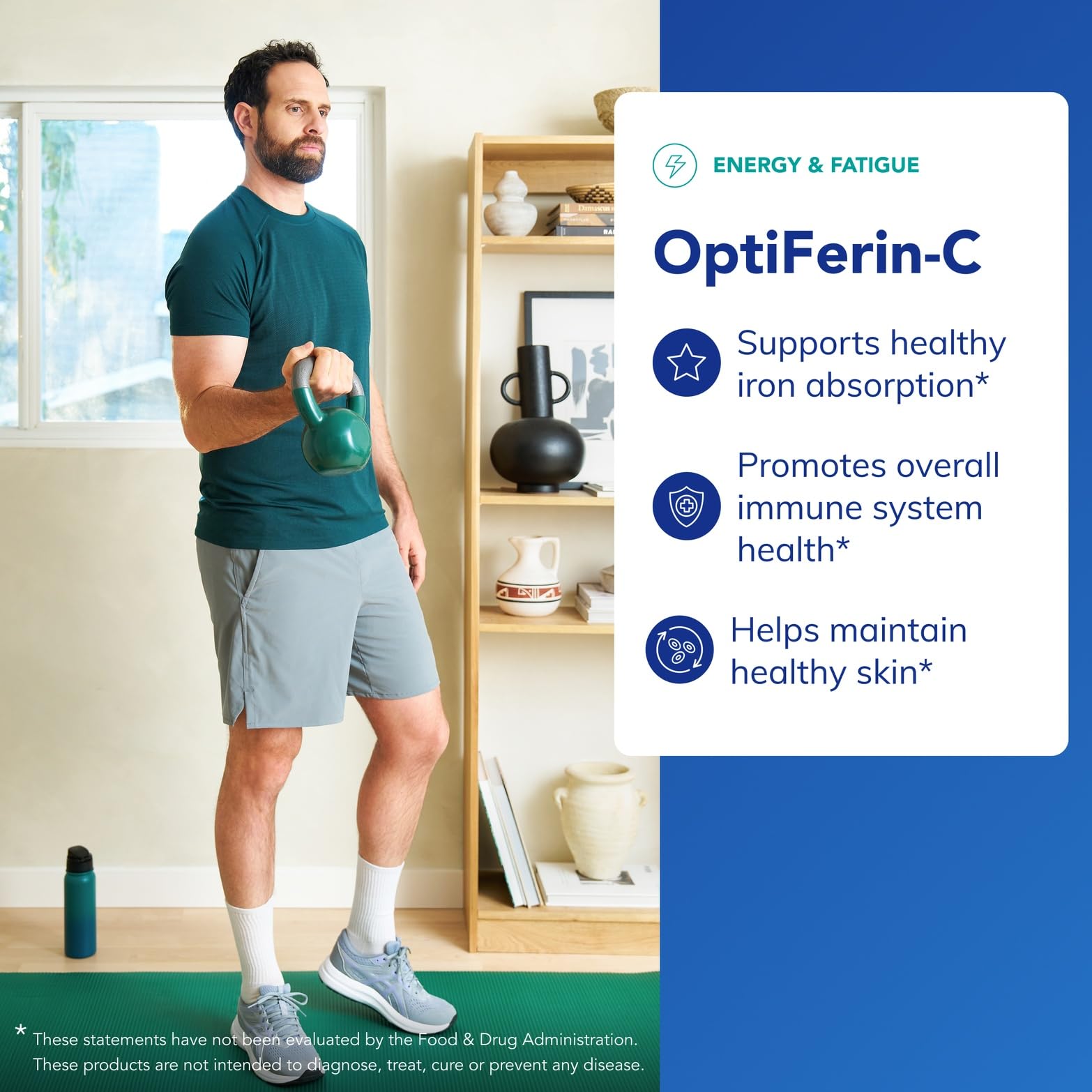 Pure Encapsulations OptiFerin-C - for Red Blood Cells & Energy - Iron Absorption Support - Energy Supplement* - Vitamin C Enriched - Gluten Free & Non-GMO - 60 Capsules Pure Encapsulations uk supplements
