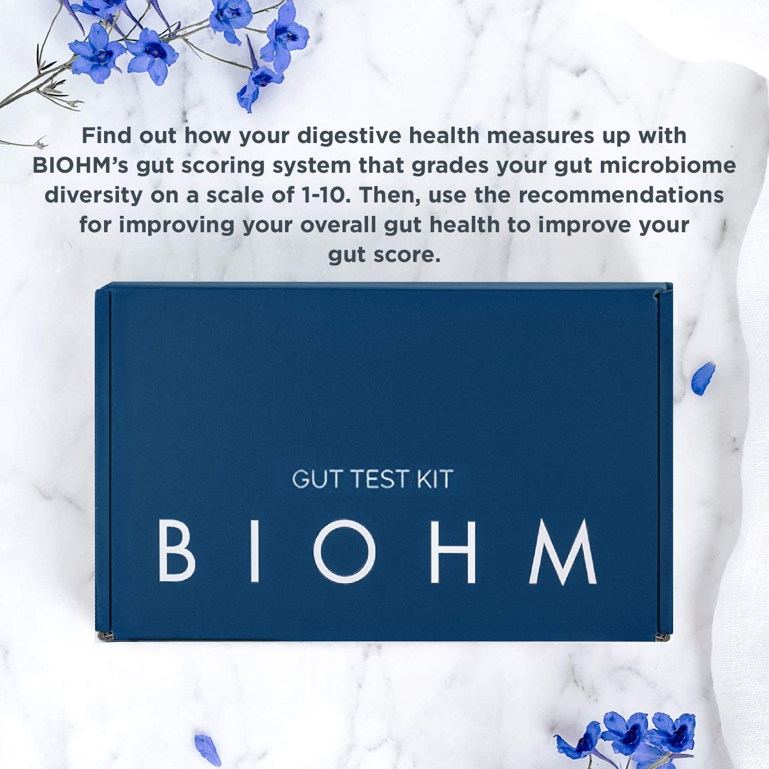 BIOHM Gut Health Test Kit for Microbiome and Digestive Health Analysis, Home Test Kit with Gut Score, Easy-to-Read Results and Actionable Recommendations BIOHM uk supplements