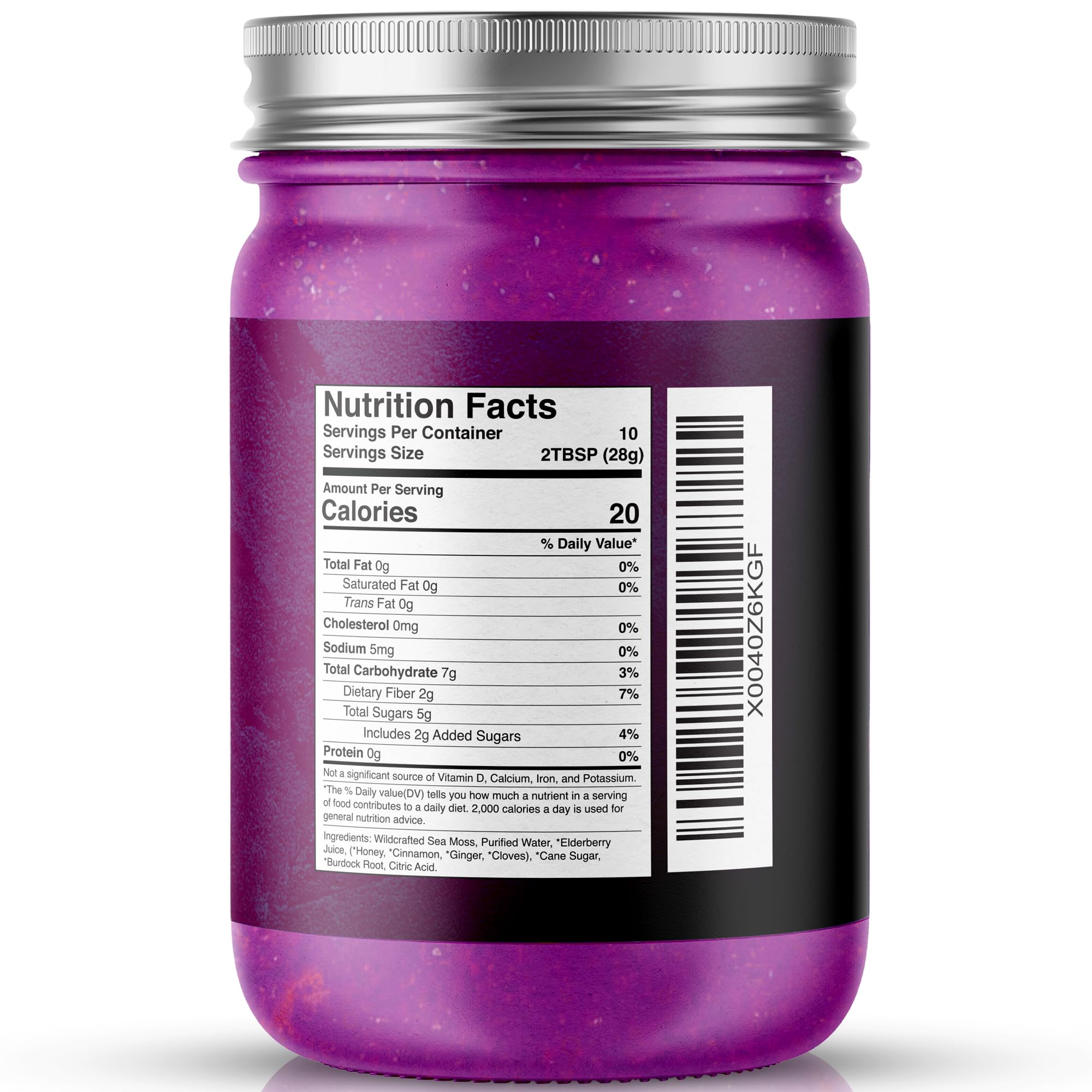 WELLNESS LABSRX Irish Sea Moss Gel Raw - Wildcrafted Superfood Seamoss Gel - Elderberry Flavor, Vitamin and Mineral-Rich from Pristine Caribbean Waters, Immune and Digestive Health Support - 10 oz. WELLNESS LABSRX uk supplements
