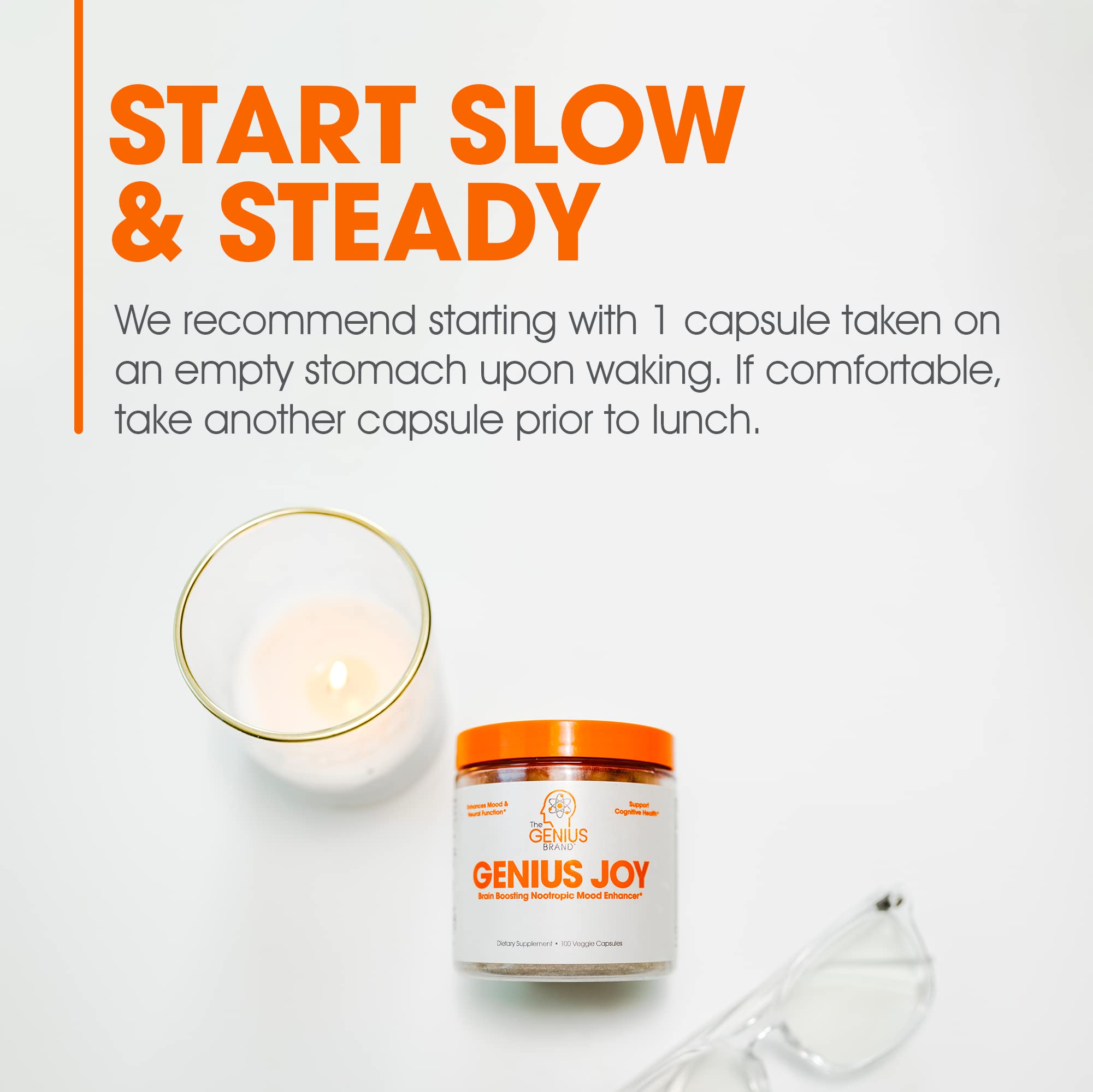 Genius Joy, Nootropic Mood Enhancer Supplement - Support Cognitive Health The Genius Brand uk supplements