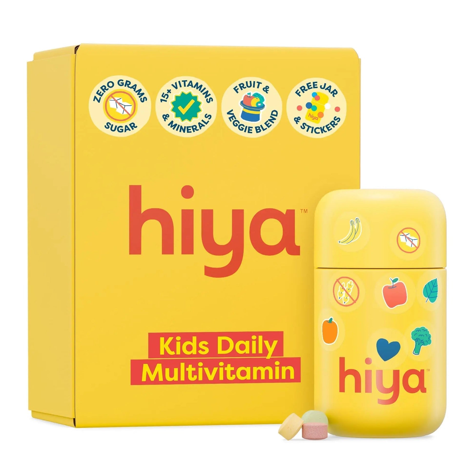 HIYA Kids Multivitamin Tablets – 15+ Essential Vitamins & Minerals with Fruits & Veggies for Ages 2+, Supports Growth HIYA uk supplements