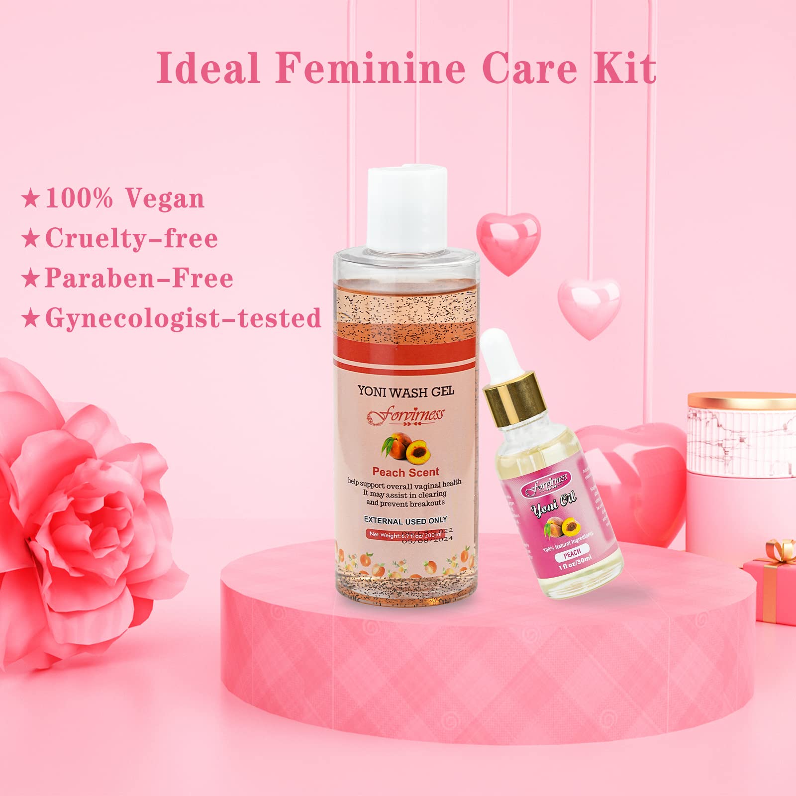 forvirness Feminine Wash & Natural Yoni Oil Set - Cleanse, Remove Odor, pH Balance for Women forvirness uk supplements