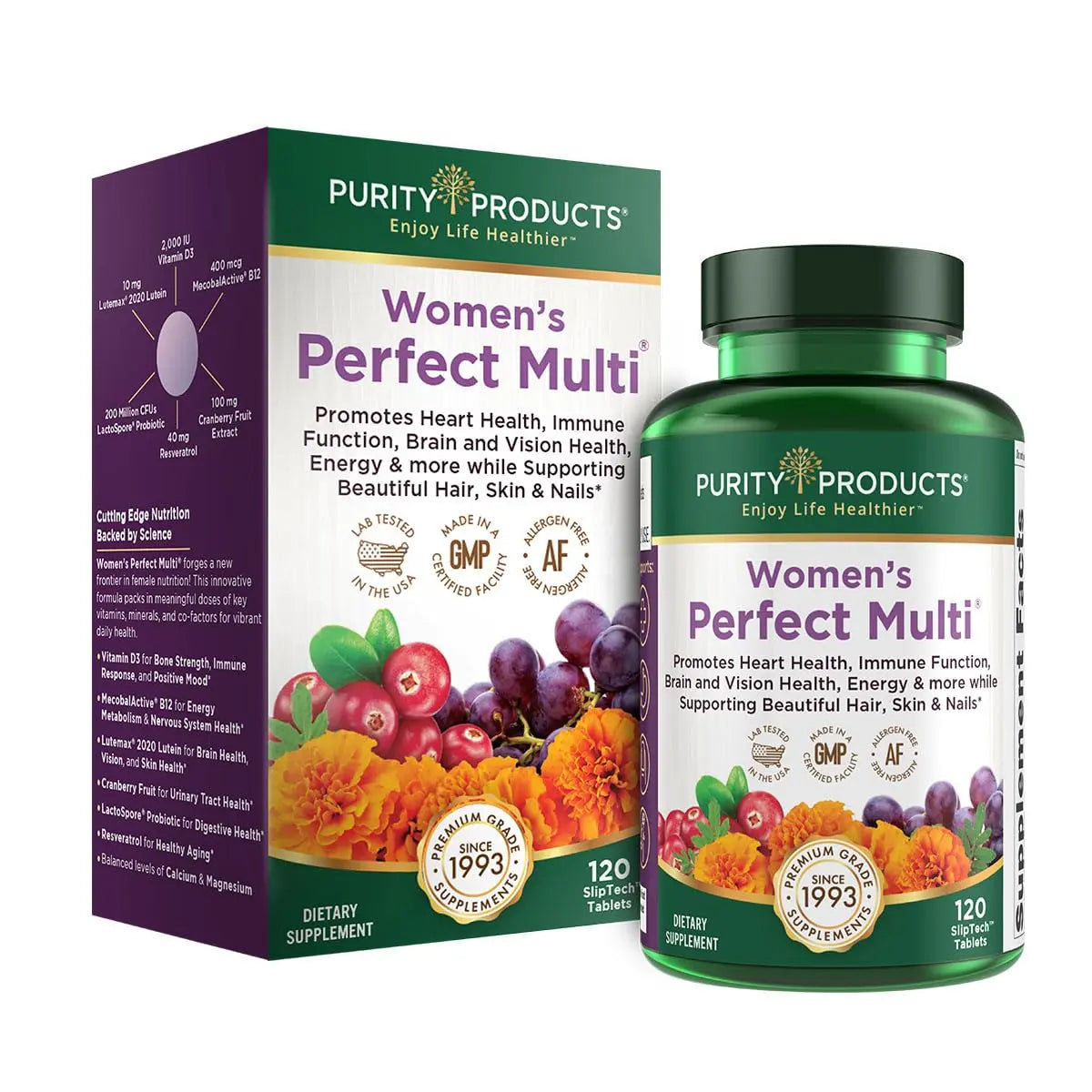 Purity Products Women’s Perfect Multi Balanced Multivitamin - Supports Urinary Tract Health, Immune, Bone + Muscle, Hair, Skin, Nails Purity Products uk supplements