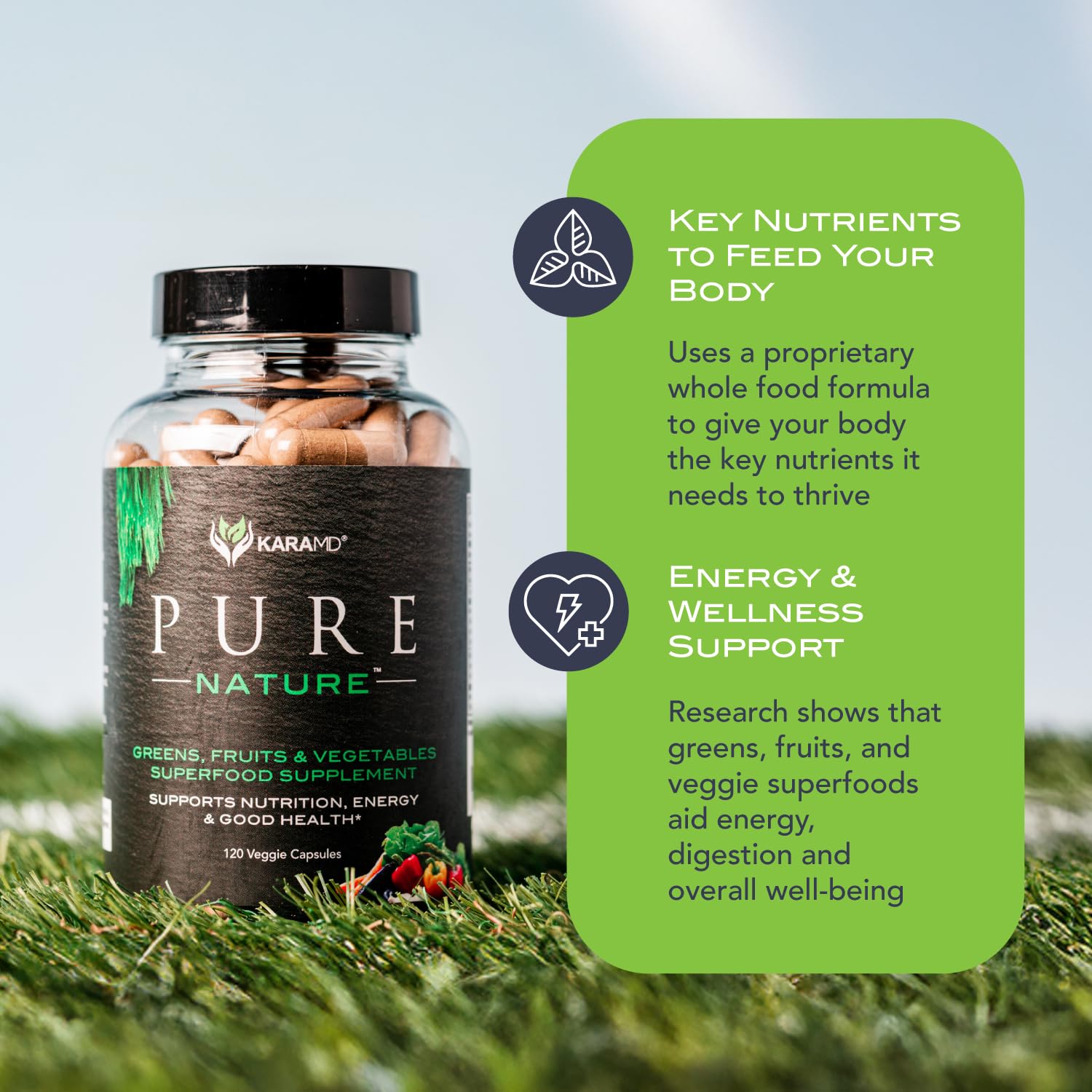 KaraMD Pure Nature Greens Whole Food Supplement & Revive Reds Polyphenol Energy Booster | Antioxidants, Shilajit & Enzymes | Vegan Friendly, Gluten Free, Non-GMO (30 Servings) KaraMD uk supplements