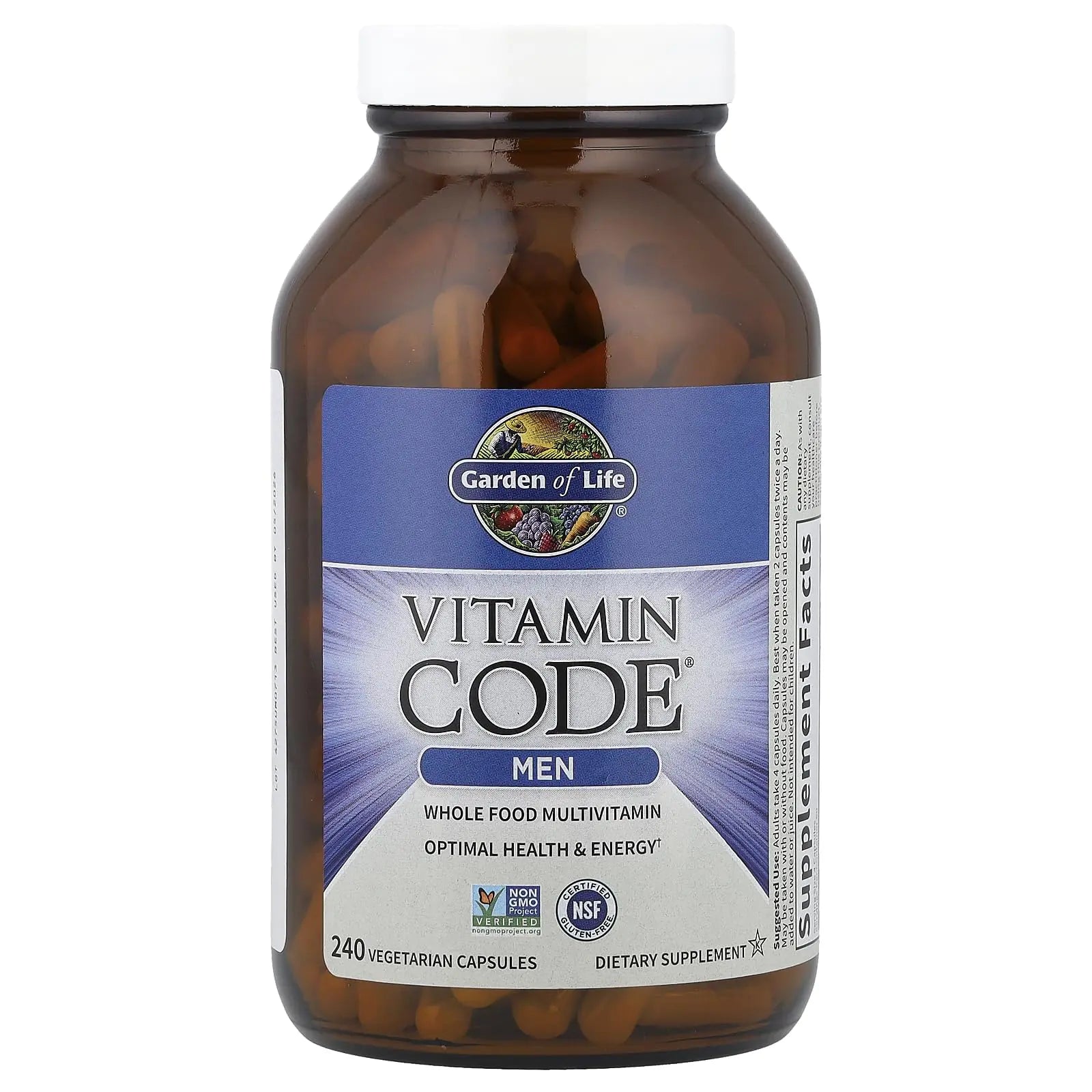Garden of Life Vitamin Code, Whole Food Multivitamin for Men, 240 Vegetarian Capsules Garden of Life uk supplements