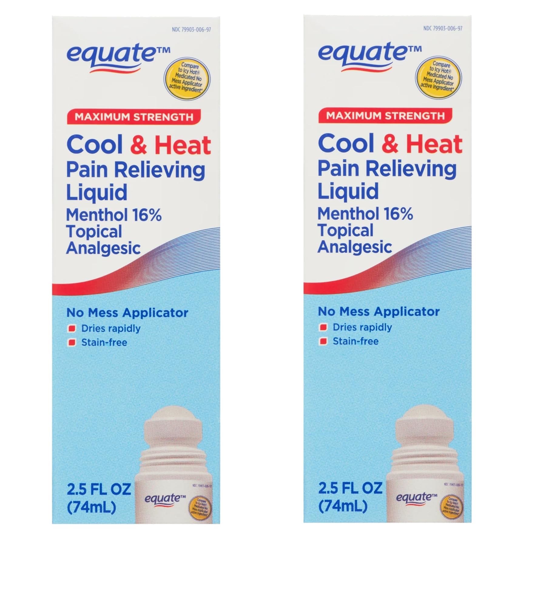 Equate Maximum Strength Cool & Heat, Equate Cool & Heat Pain Relief, Joint Pain Relief, 2.5 fl. oz, Pack of 2 Aus Healthcare uk supplements