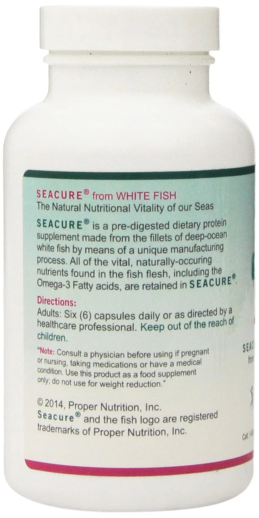 Seacure 180 Capsules Proper Nutrition uk supplements
