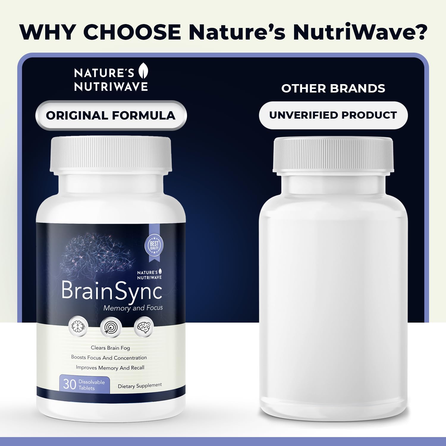 Nature’s NutriWave BrainSync Probiotic Supplement – Supports Daily Wellness & Gut-Brain Balance – 3.6 Billion CFU – 30 Dissolvable Tablets, 1 Month Supply Nature’s NutriWave uk supplements