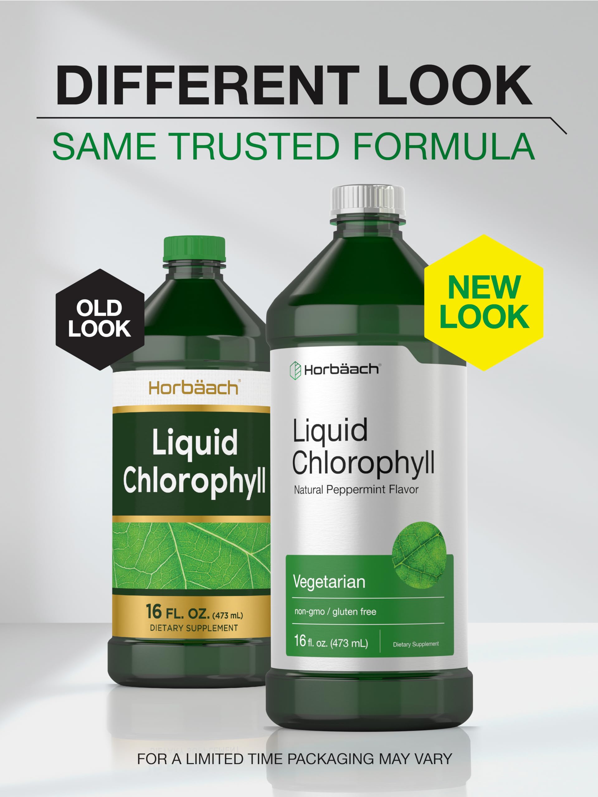 Chlorophyll Liquid Drops 100mg | 32 oz (2 x 16 oz Bottles) | Natural Peppermint Flavor Horbäach uk supplements