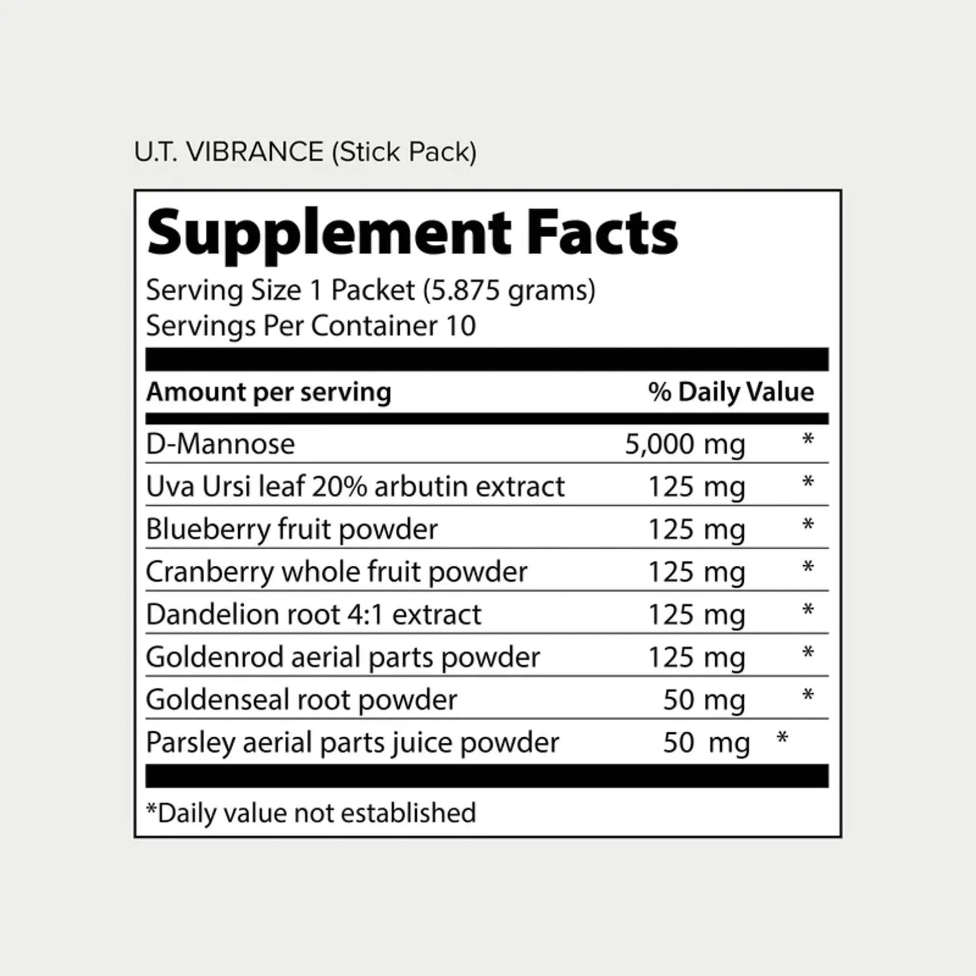 Vibrant Health, U.T. Vibrance Stick Packs, Crisis Intervention for Urinary Tract Health, 10 Servings Vibrant Health uk supplements