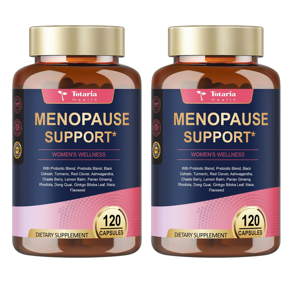 (2 Packs) 40-in-1 Menopause Supplements for Women, Multibenefit & Complete Black Cohosh for Hot Flashes, Night Sweats & Hormone Balance, w/ Probiotics, DIM, Vitex, Dong Quai, Red Clover and More Totaria uk supplements