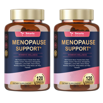 (2 Packs) 40-in-1 Menopause Supplements for Women, Multibenefit & Complete Black Cohosh for Hot Flashes, Night Sweats & Hormone Balance, w/ Probiotics, DIM, Vitex, Dong Quai, Red Clover and More Totaria uk supplements