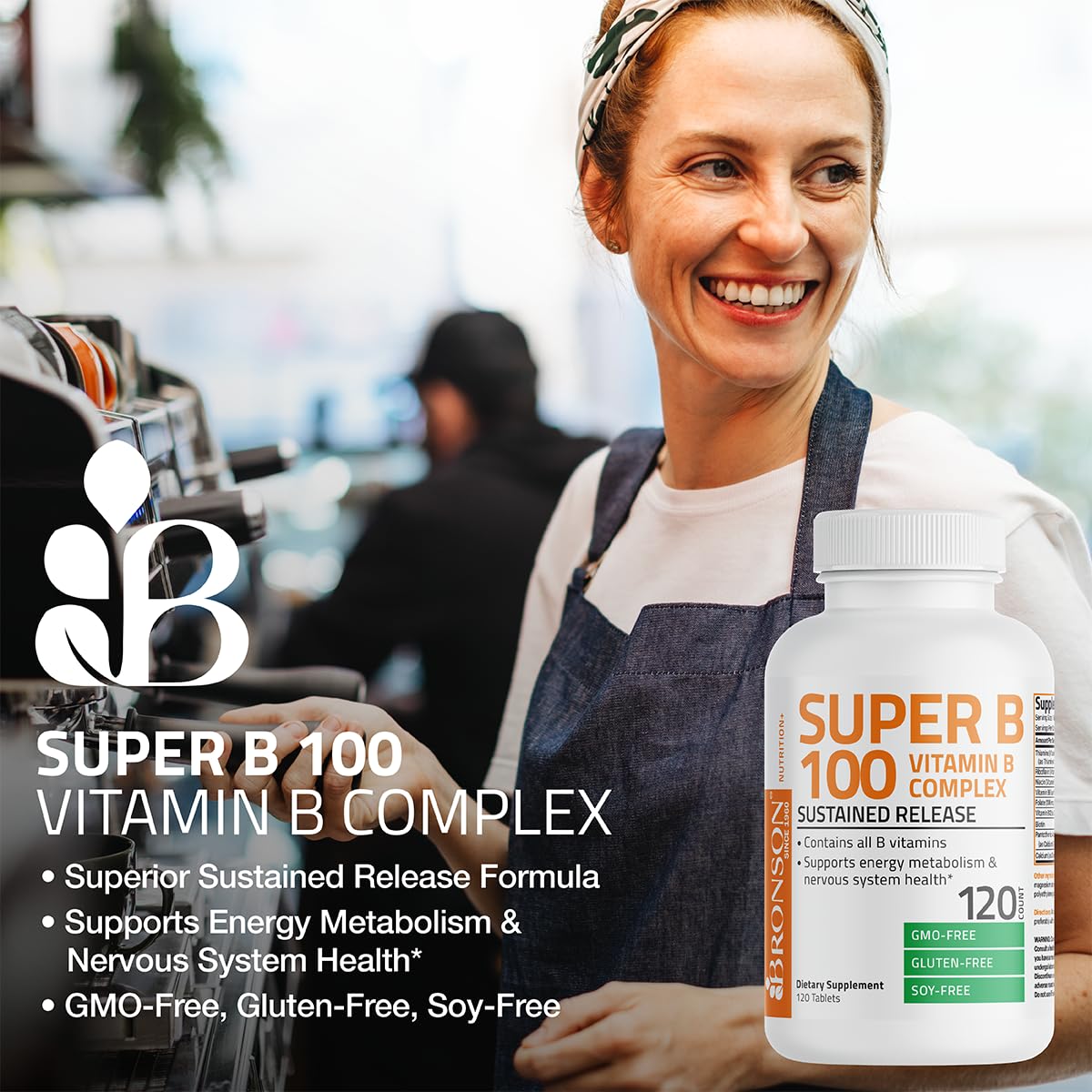 Bronson Super B 100 Vitamin B Complex Sustained Release Contains All B Vitamins Bronson uk supplements
