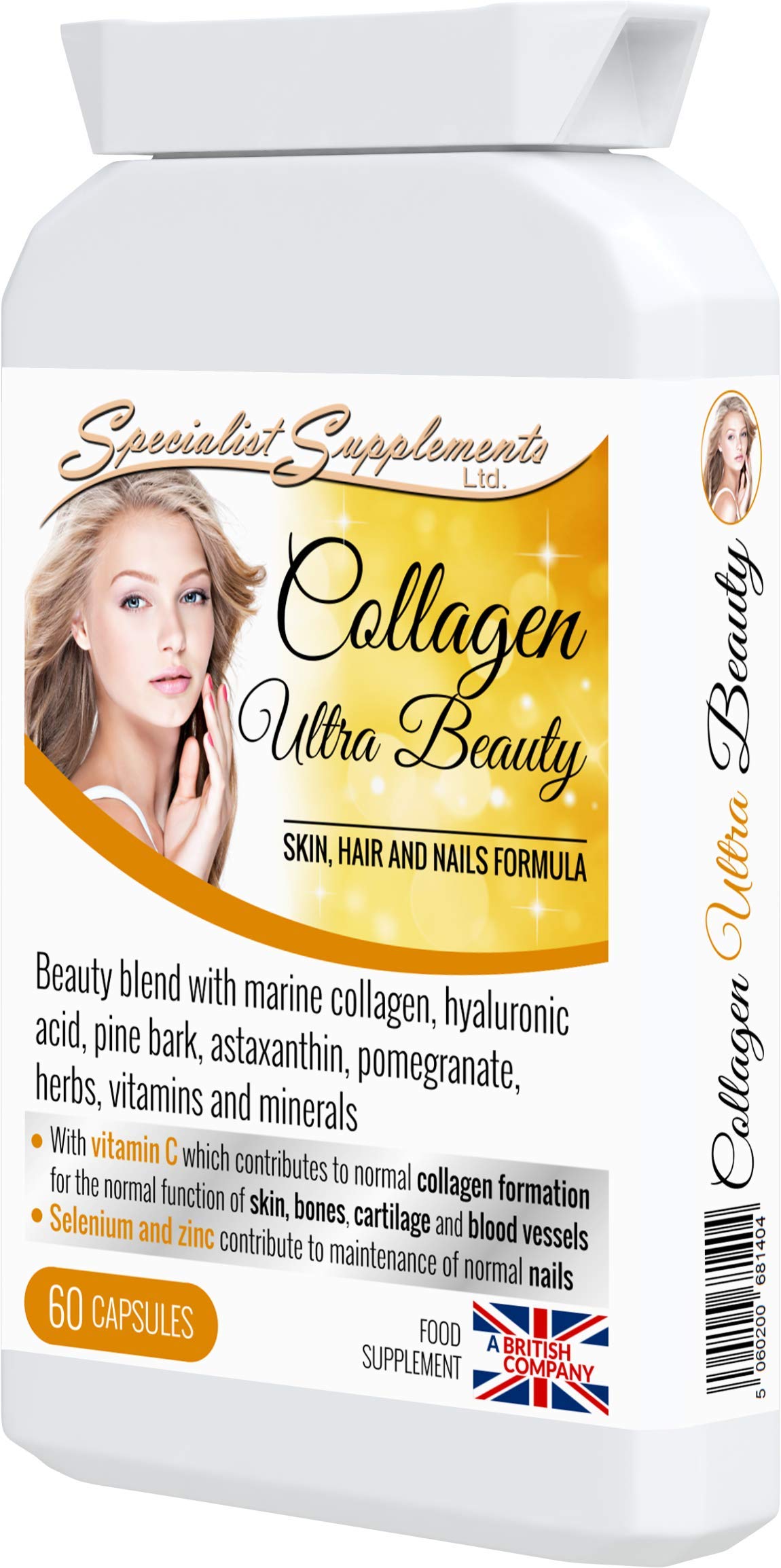 Specialist Supplements Collagen Ultra Beauty Marine Collagen, Hyaluronic Acid, Vitamin, Mineral Specialist Supplements uk supplements