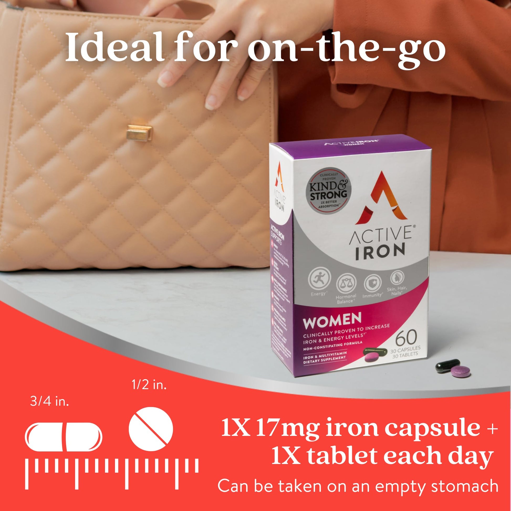 Active Iron Supplement 25mg + Multivitamin for Women – Clinically Proven to Increase Energy & Reduce Tiredness – Gentle ACTIVEIRON uk supplements