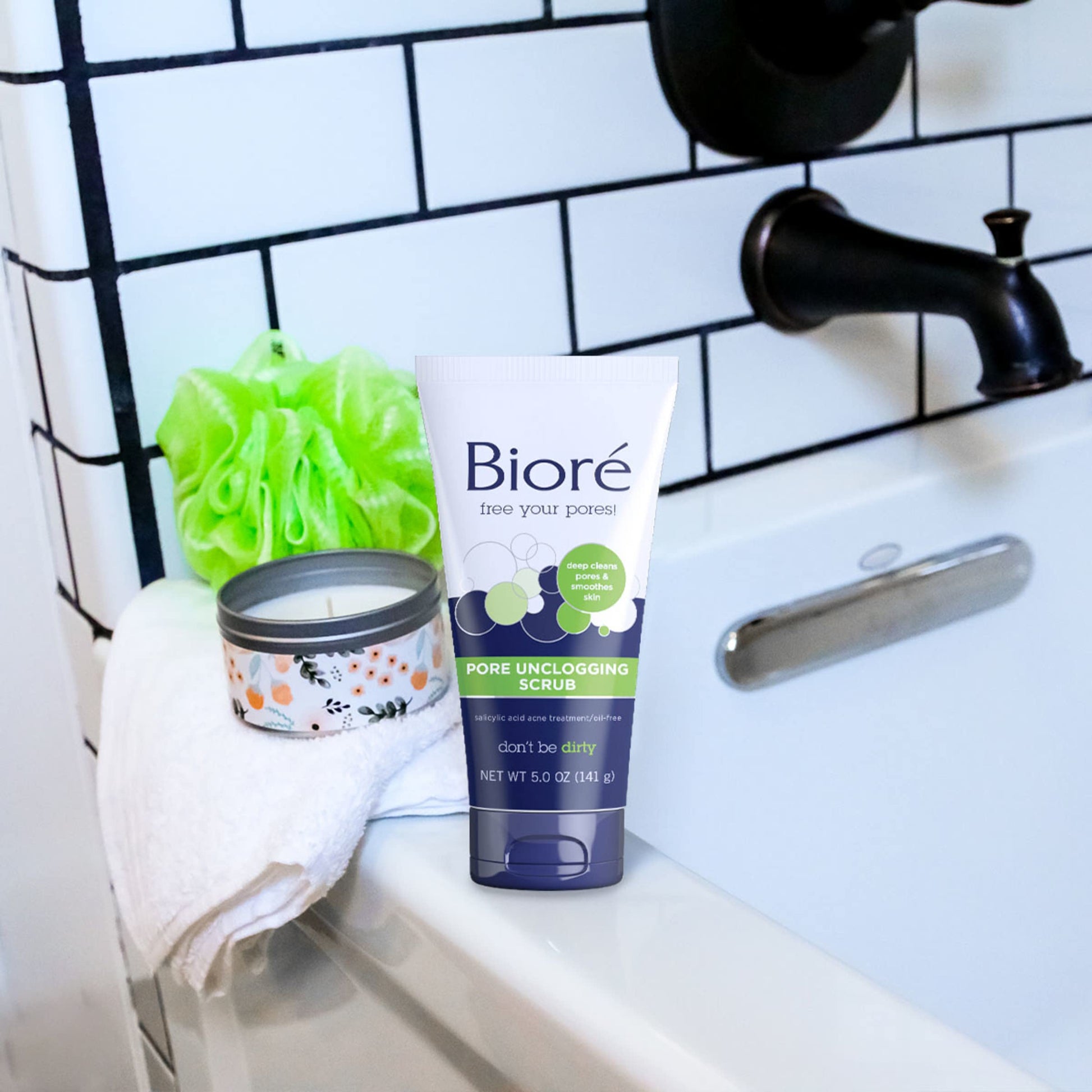 Bioré Pore Unclogging Scrub, Removes Excess Dirt and Oils, Face Scrub, with Salicylic Acid Biore uk supplements