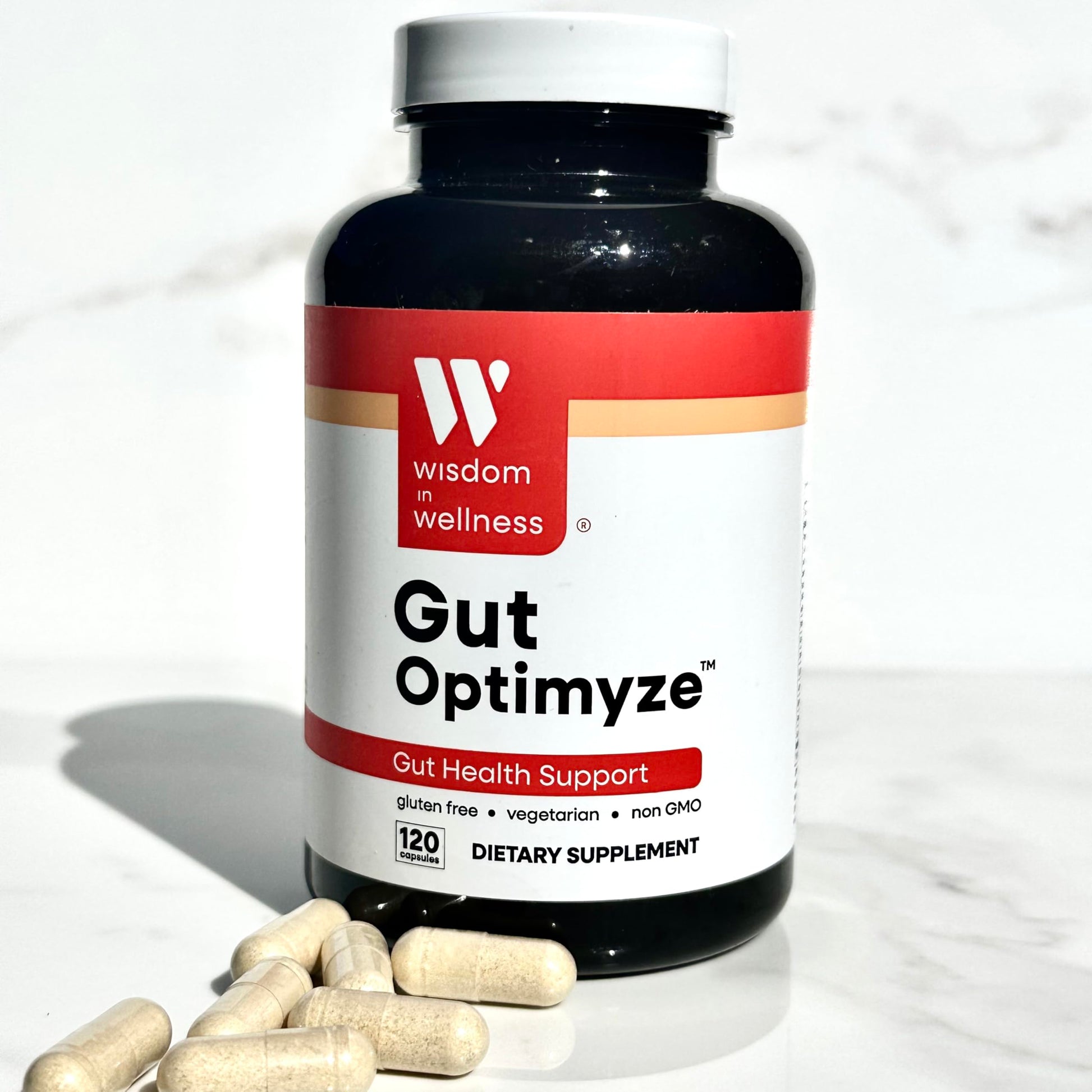 Wisdom In Wellness Gut Optimyze - 120 Digestive Health Capsules - Vitamins & Probiotics for Gut Health - Complete for Men & Women - Digestive Gut Health Pills - Healthy Gut Probiotics Wisdom In Wellness uk supplements