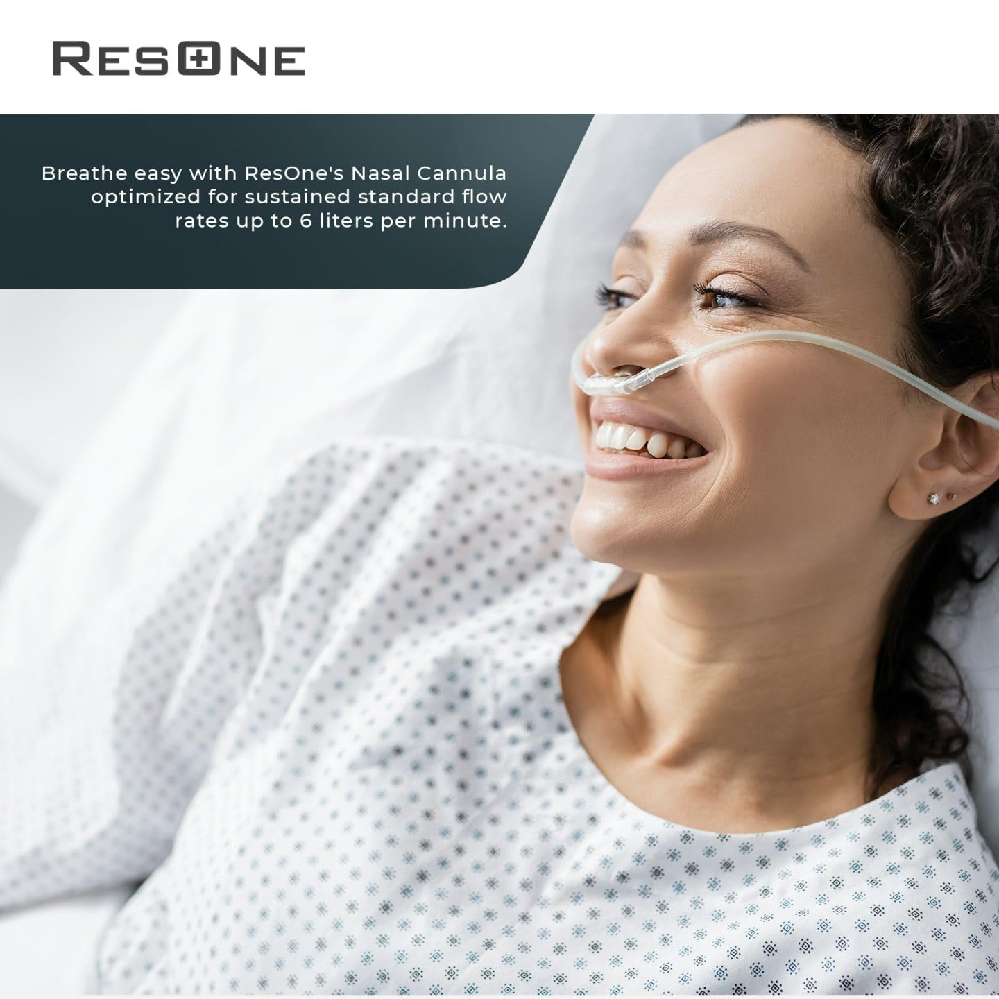 ResOne Soft Nasal Cannula 5-Pack - Oxygen Cannula, Curved Prongs, 4Ft Crush-Resistant Tubing ResOne uk supplements