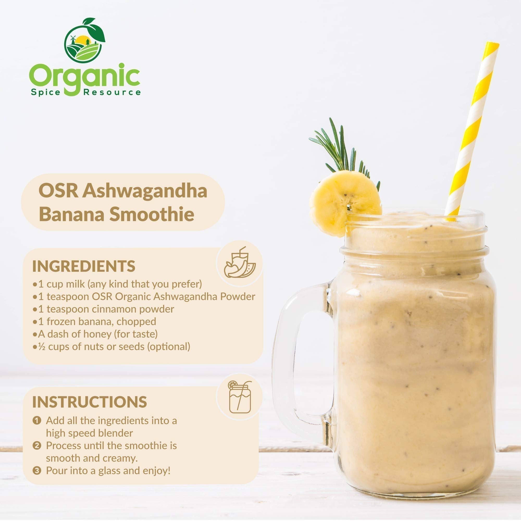 Organic Ashwagandha Root Powder - 1.10 lbs (17.64 oz) | Resealable Kraft Bag,Non-GMO, Indian Ginseng, Withania Somnifera -100% Raw from India, by SHOPOSR Organic Spice Resource uk supplements