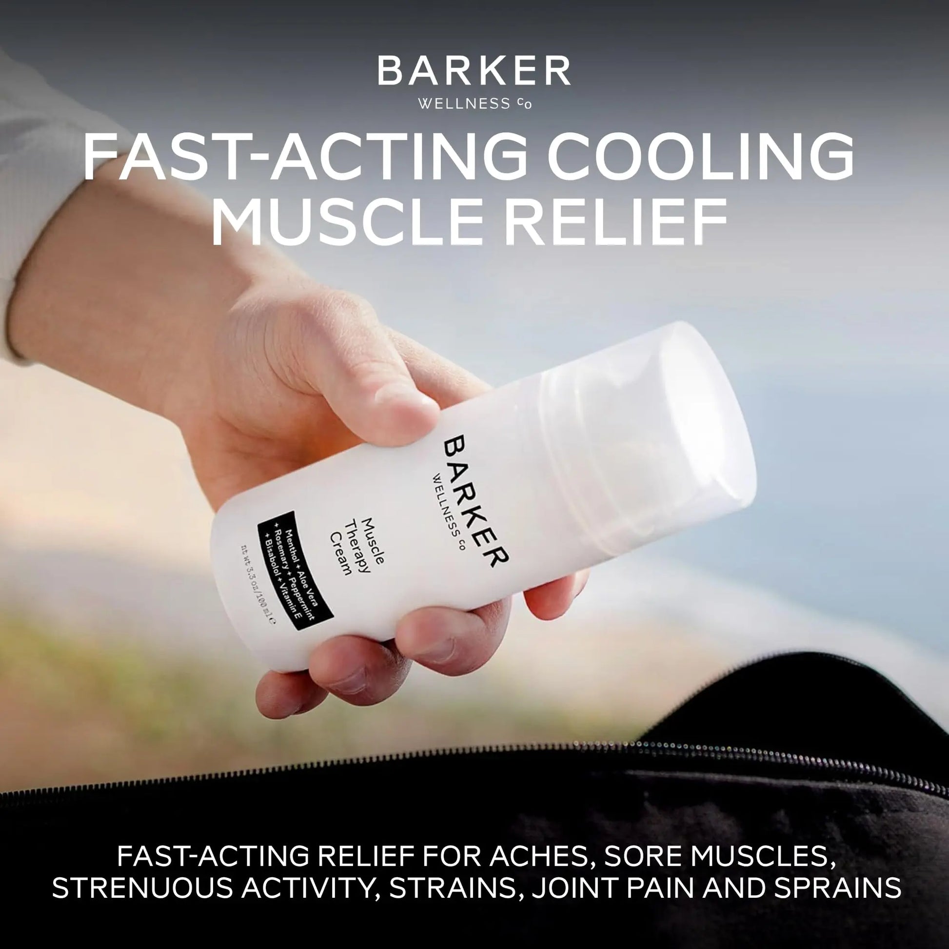 Barker Wellness Soothing Muscle Therapy Cream | Advanced Joint & Muscle Relief for Recovery & Relaxation | Enriched with Antioxidants & Moisturizing Vitamin E | All-Natural Vegan Formula (100ml) Barker Wellness Co uk supplements