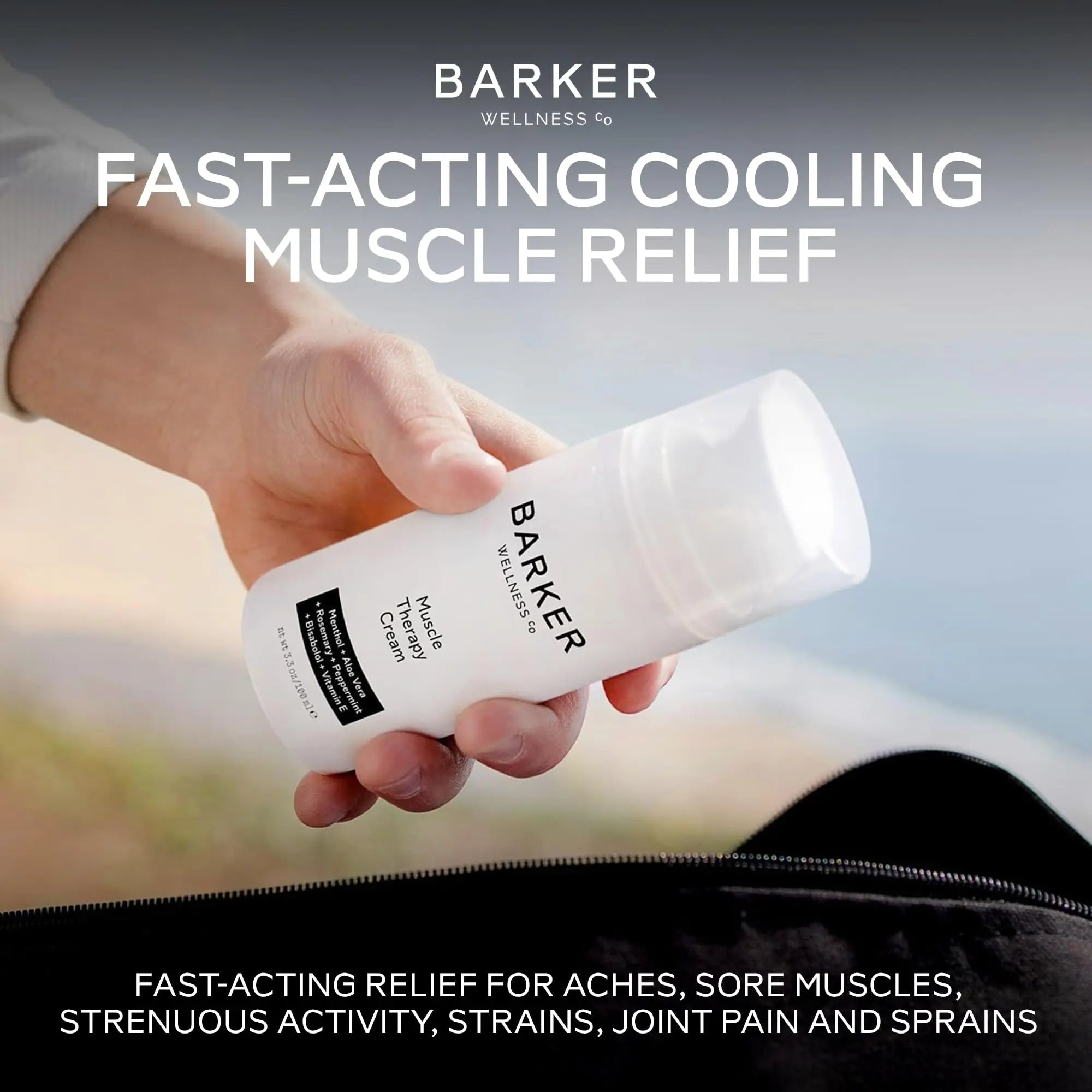 Barker Wellness Soothing Muscle Therapy Cream | Advanced Joint & Muscle Relief for Recovery & Relaxation | Enriched with Antioxidants & Moisturizing Vitamin E | All-Natural Vegan Formula (100ml) Barker Wellness Co uk supplements