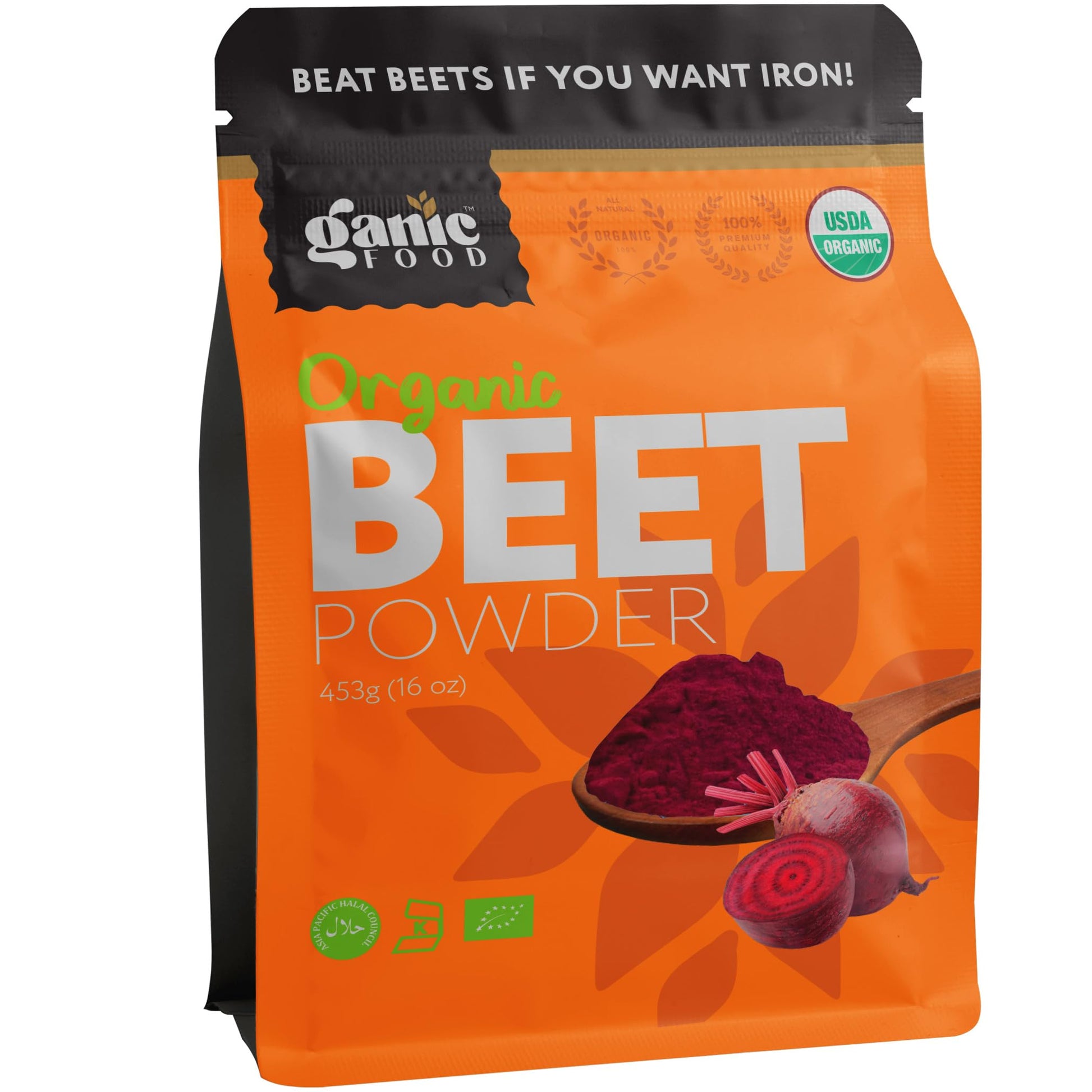Ganic Food Organic Beetroot Powder, 16 Ounces Ganic Food uk supplements