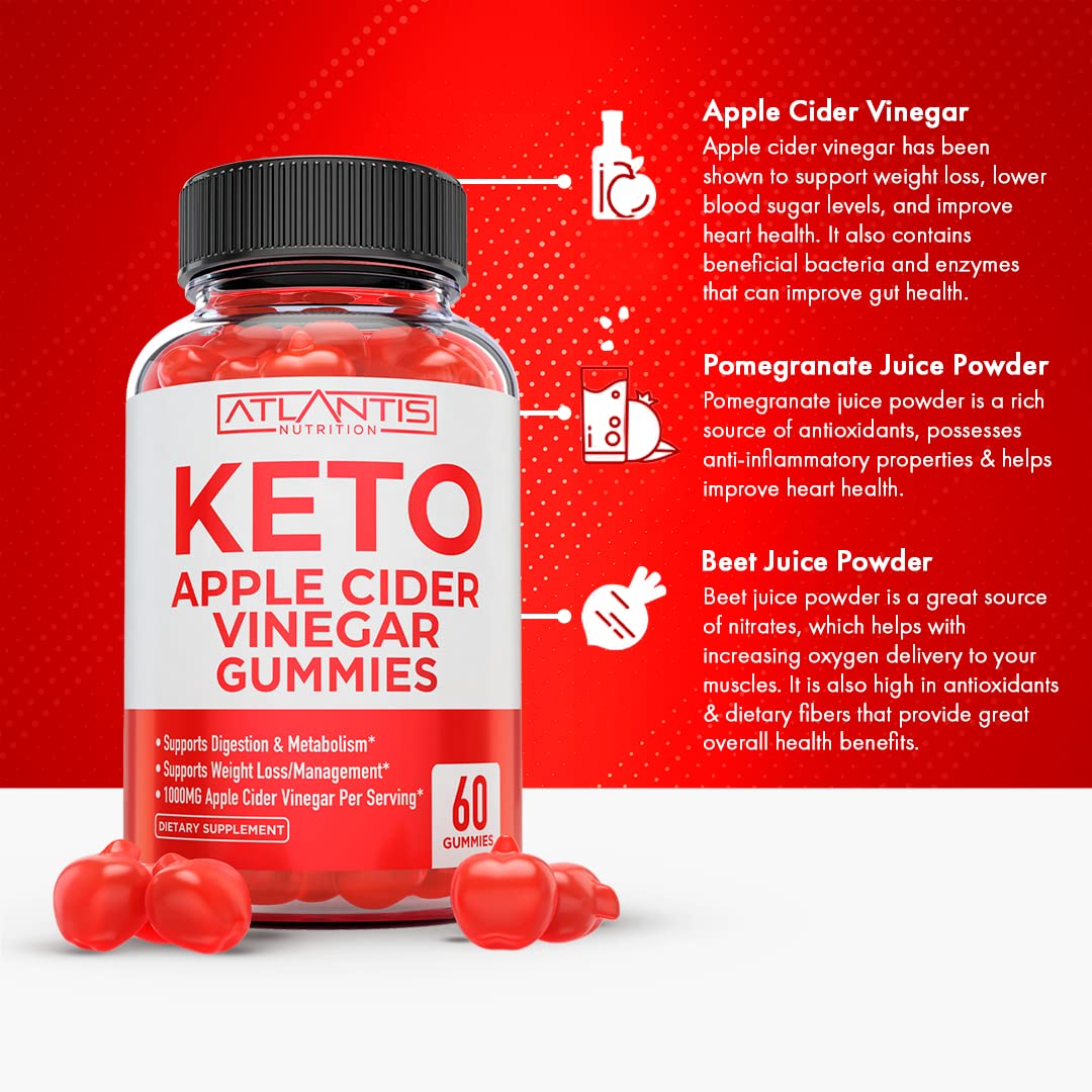 Keto ACV Gummies for Weight Loss - Apple Cider Vinegar Keto ACV Gummies Formulated Atlantis Nutrition uk supplements