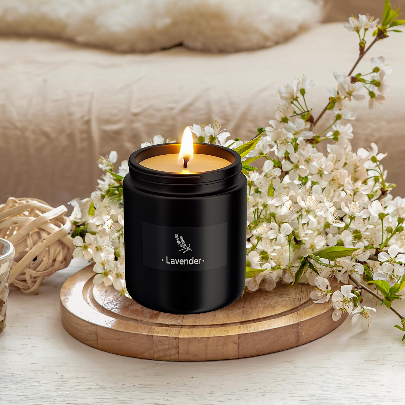 2 Pack Scented Candles for Home Scented, Strong Fragranced Aromatherapy Candles - 6 Oz TranquilBliss uk supplements
