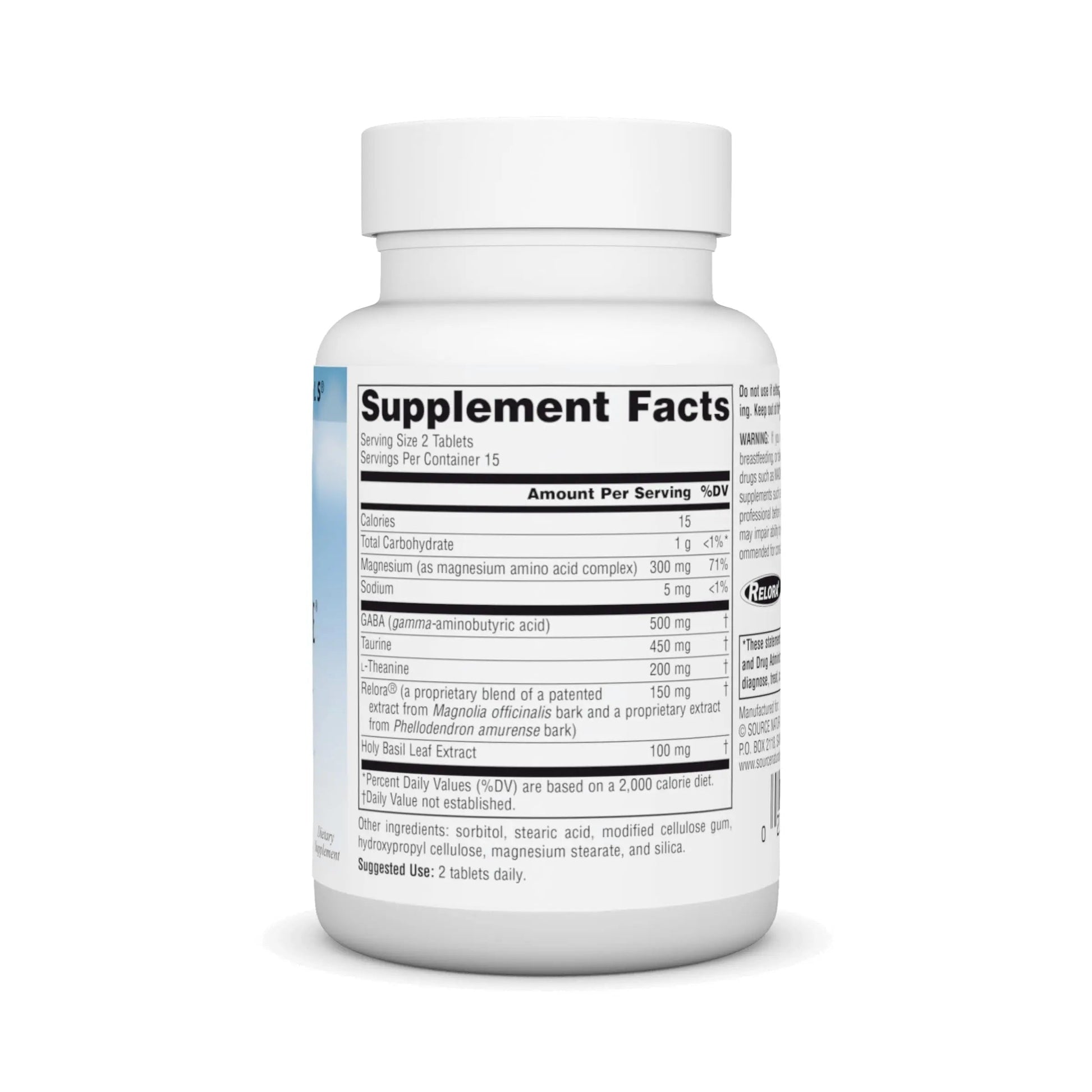 Source Naturals Serene Science Theanine Serene with Relora, Magnesium and GABA - 30 Tablets Source Naturals uk supplements