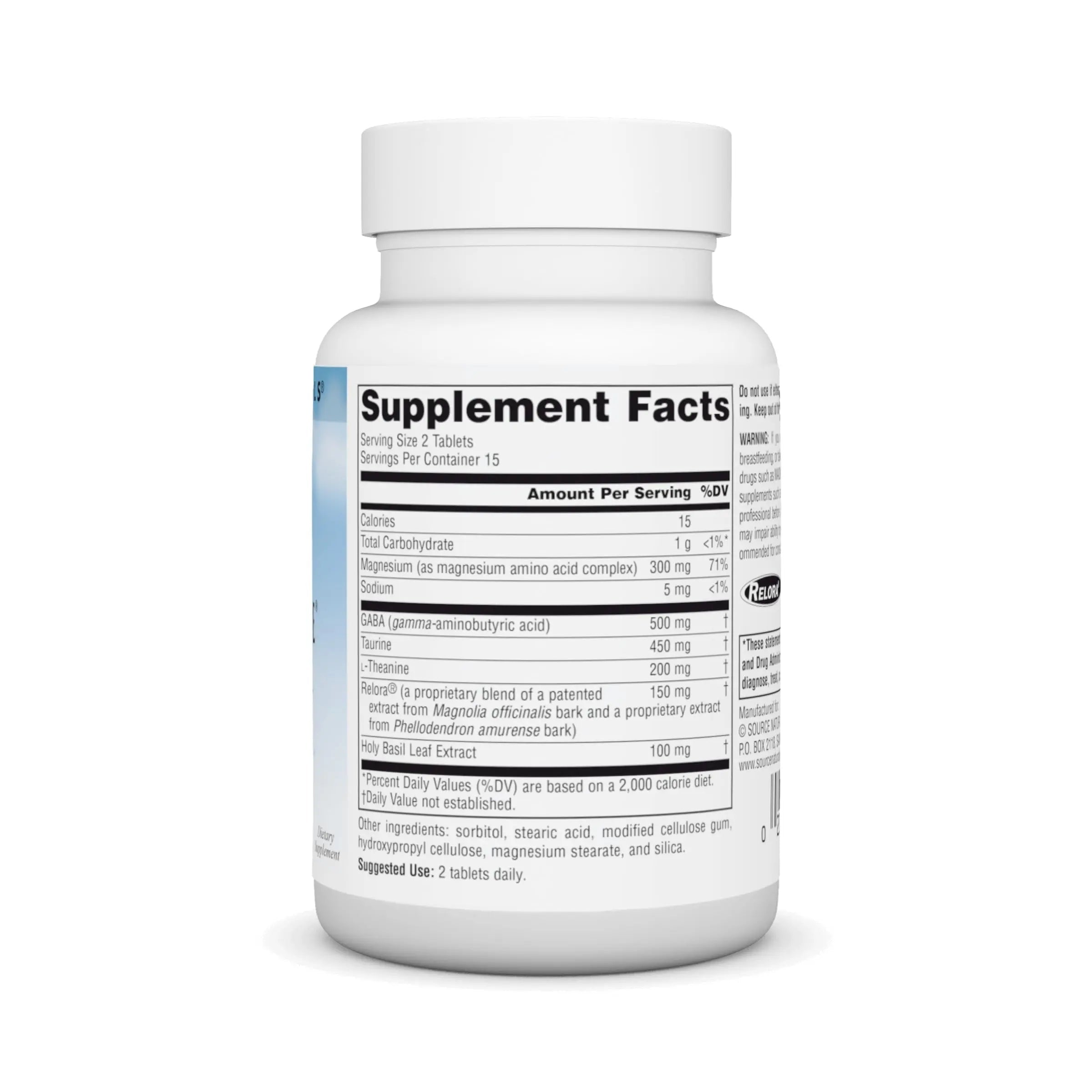 Source Naturals Serene Science Theanine Serene with Relora, Magnesium and GABA - 30 Tablets Source Naturals uk supplements
