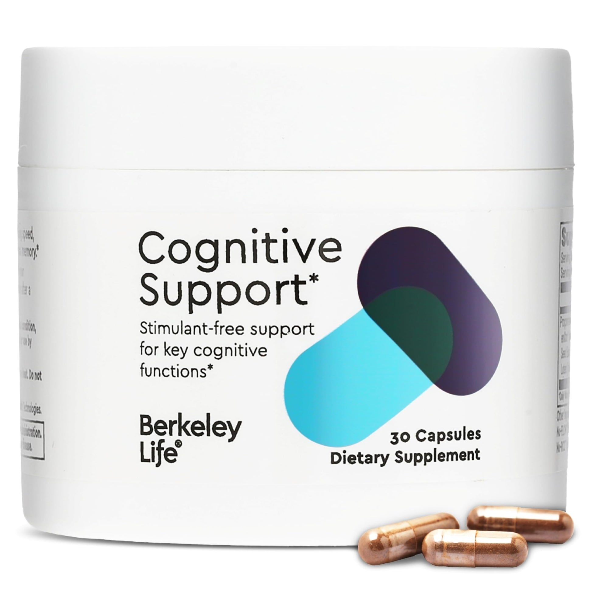 Berkeley Life Cognitive Support Supplement for Memory & Focus - Brain Health Supplements Supports Memory Loss, Mental Clarity, Inability to Multitask & Loss of Speed - for Adults - 30 Capsules Berkeley Life uk supplements