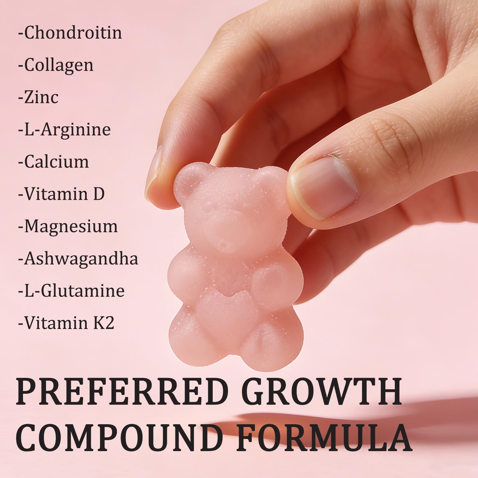 ZYGCDZ Growth Gummies for Kids & Teens - Natural Height Support with Vitamin D3, K2, Calcium & Ashwagandha - Bone Strength Supplement for Picky Eaters Ages 5+ (Watermelon Flavor) (1) ZYGCDZ uk supplements